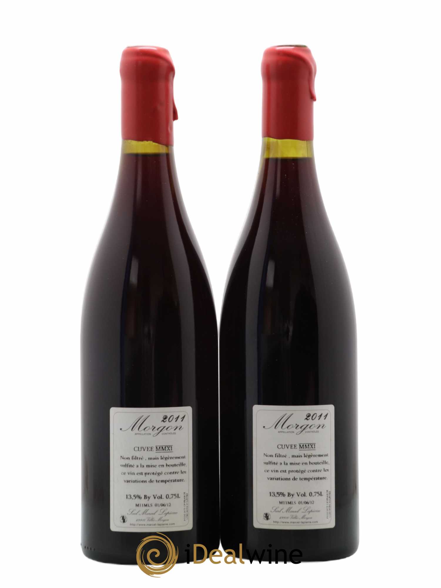 Morgon Cuvée Marcel Lapierre Marcel Lapierre (Domaine) 2011 - Lot of 2 bottles - 1