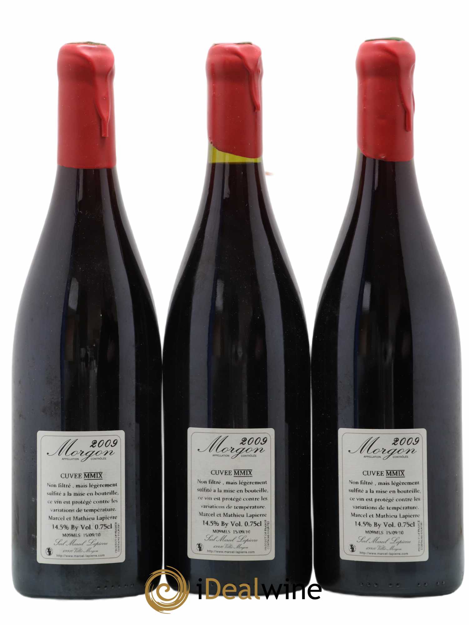 Morgon Cuvée Marcel Lapierre Marcel Lapierre (Domaine) 2009 - Lot of 3 bottles - 1