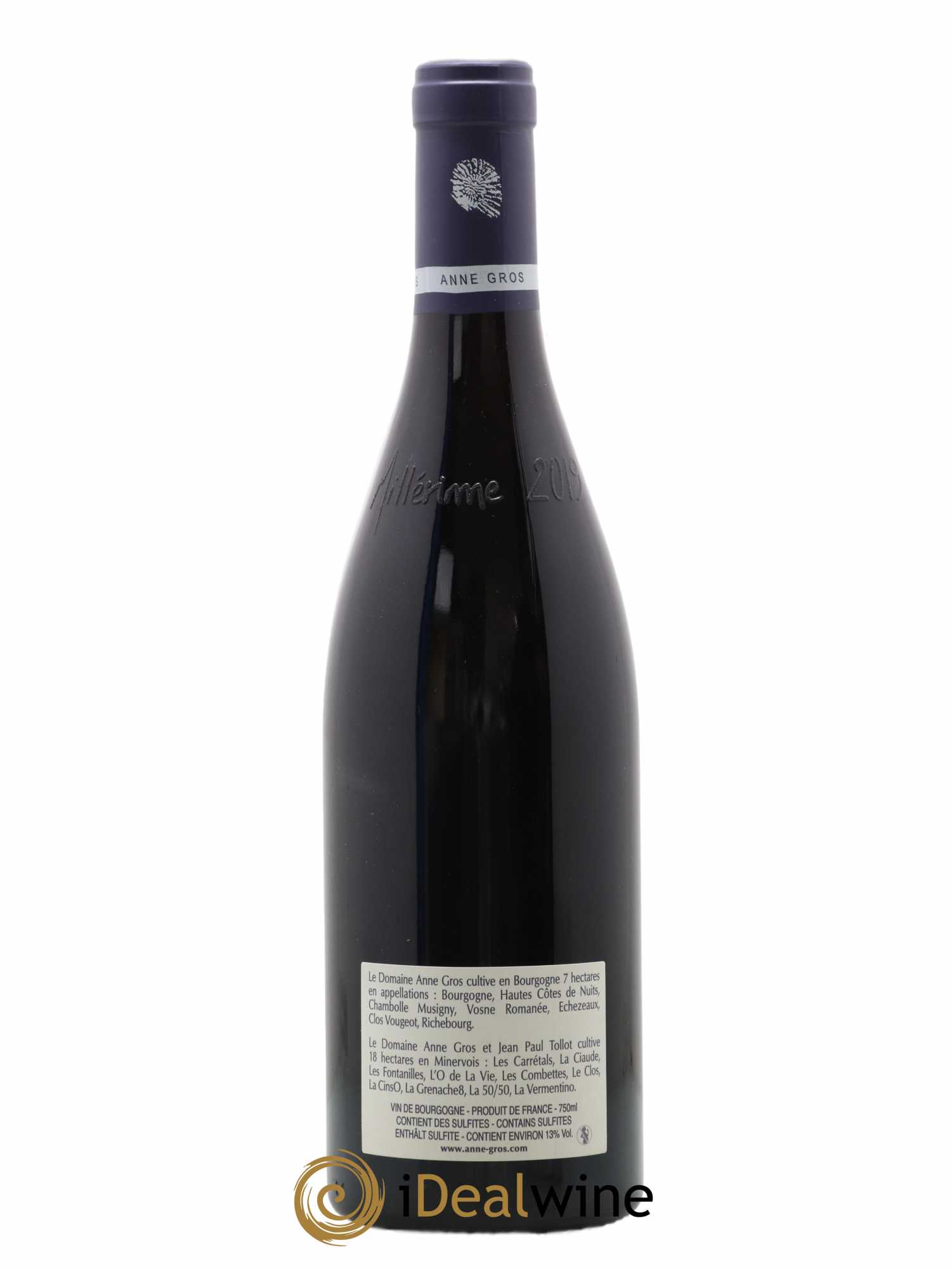 Clos de Vougeot Grand Cru Anne Gros Le Grand Maupertui 2019 - Lot of 1 bottle - 1