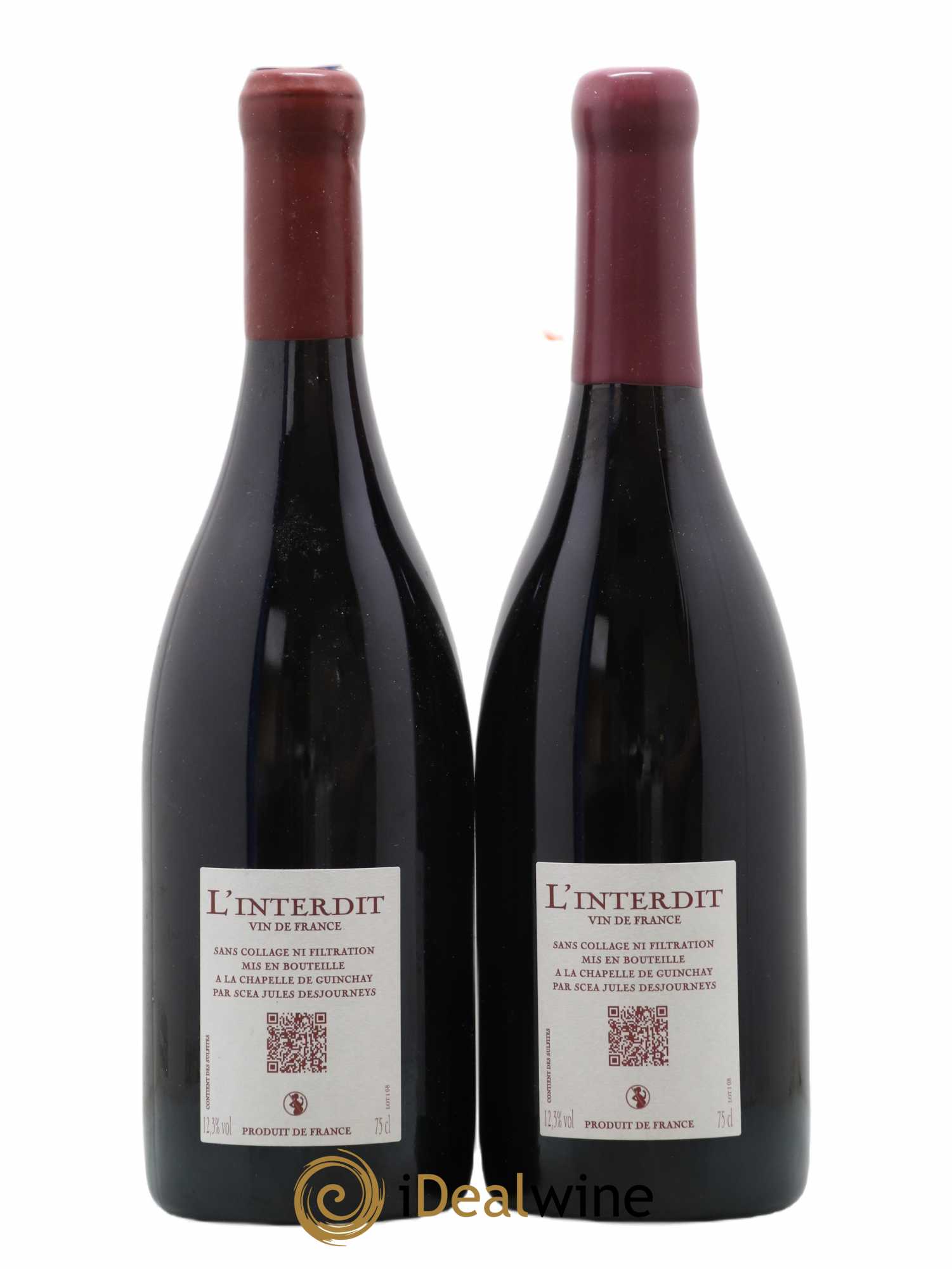 Vin de France L'Interdit Jules Desjourneys 2008 - Lot of 2 bottles - 1