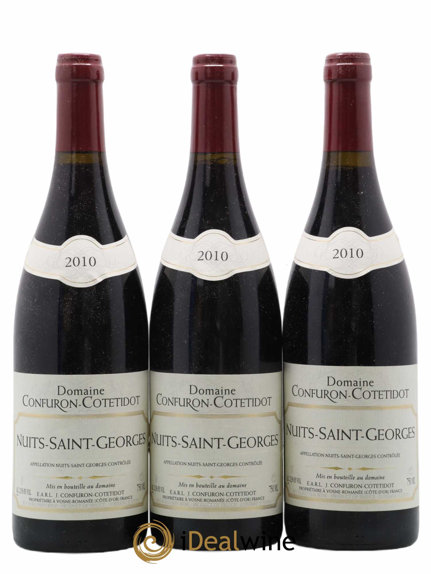 Nuits-Saint-Georges Confuron Cotetidot 2010 - Lot de 3 bouteilles - 0