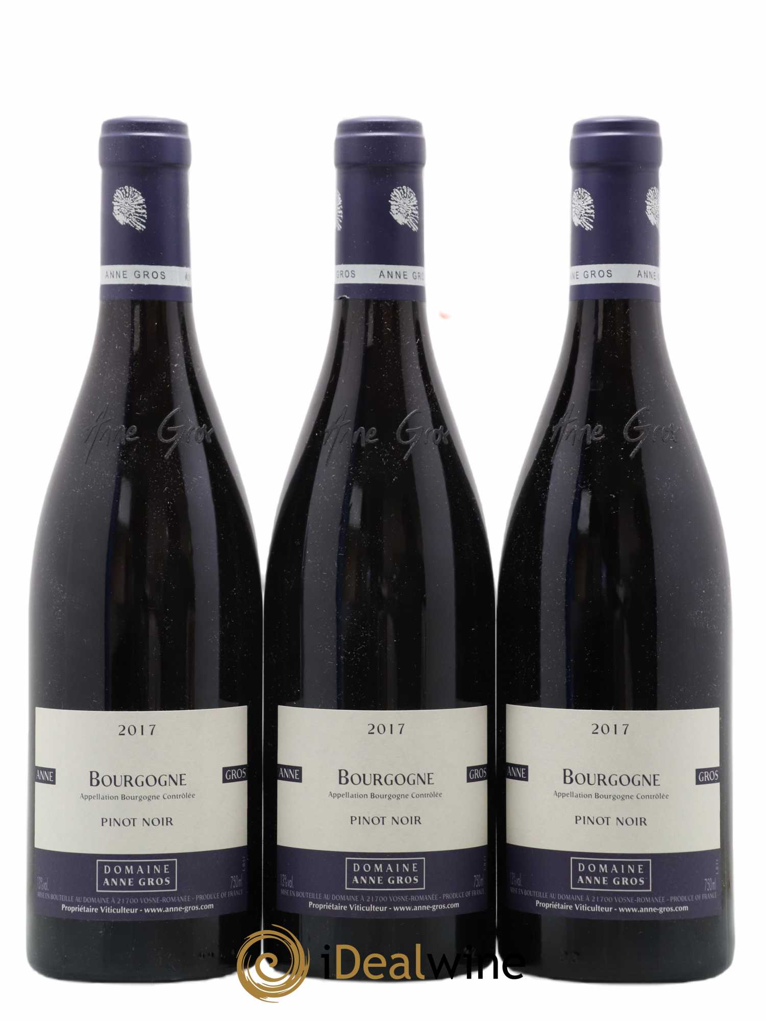 Bourgogne Pinot Noir Anne Gros 2017 - Lot de 3 bouteilles - 0