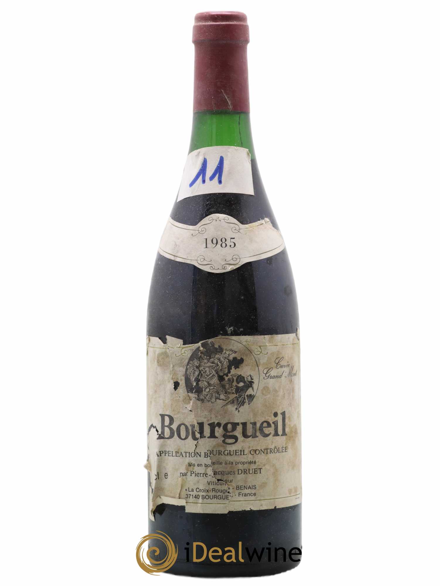 Bourgueil Grand Mont Pierre Jacques Druet 1985 - Lot de 1 bouteille - 0