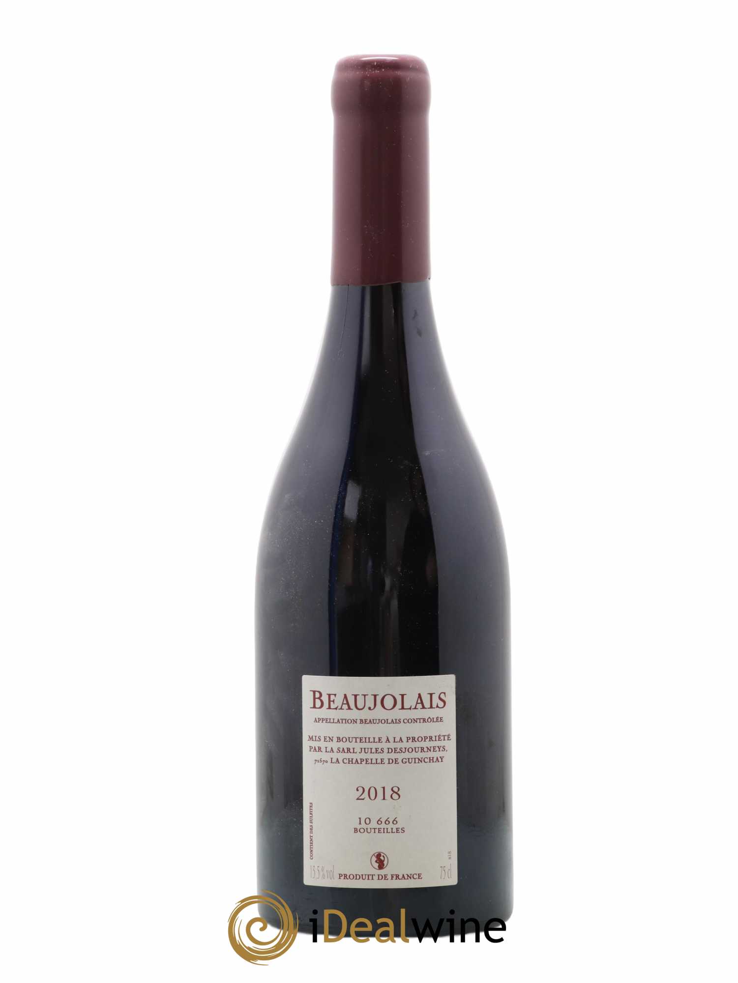 Beaujolais Jules Desjourneys 2018 - Lot de 1 bouteille - 1