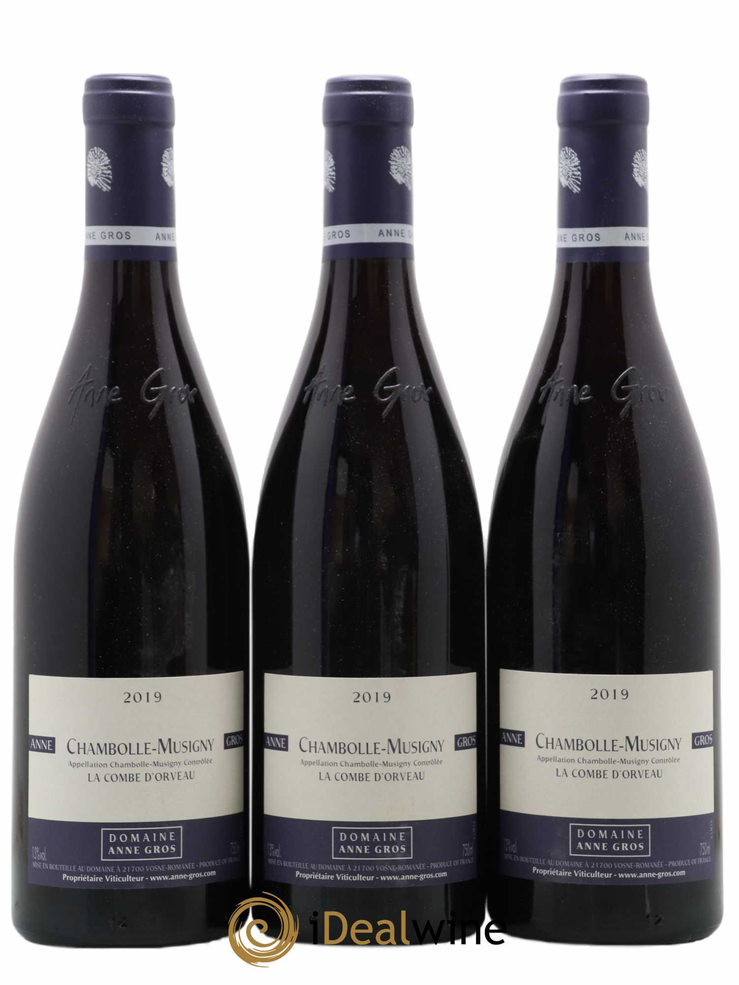 Chambolle-Musigny La Combe d'Orveau Anne Gros 2019 - Lot de 3 bouteilles - 0