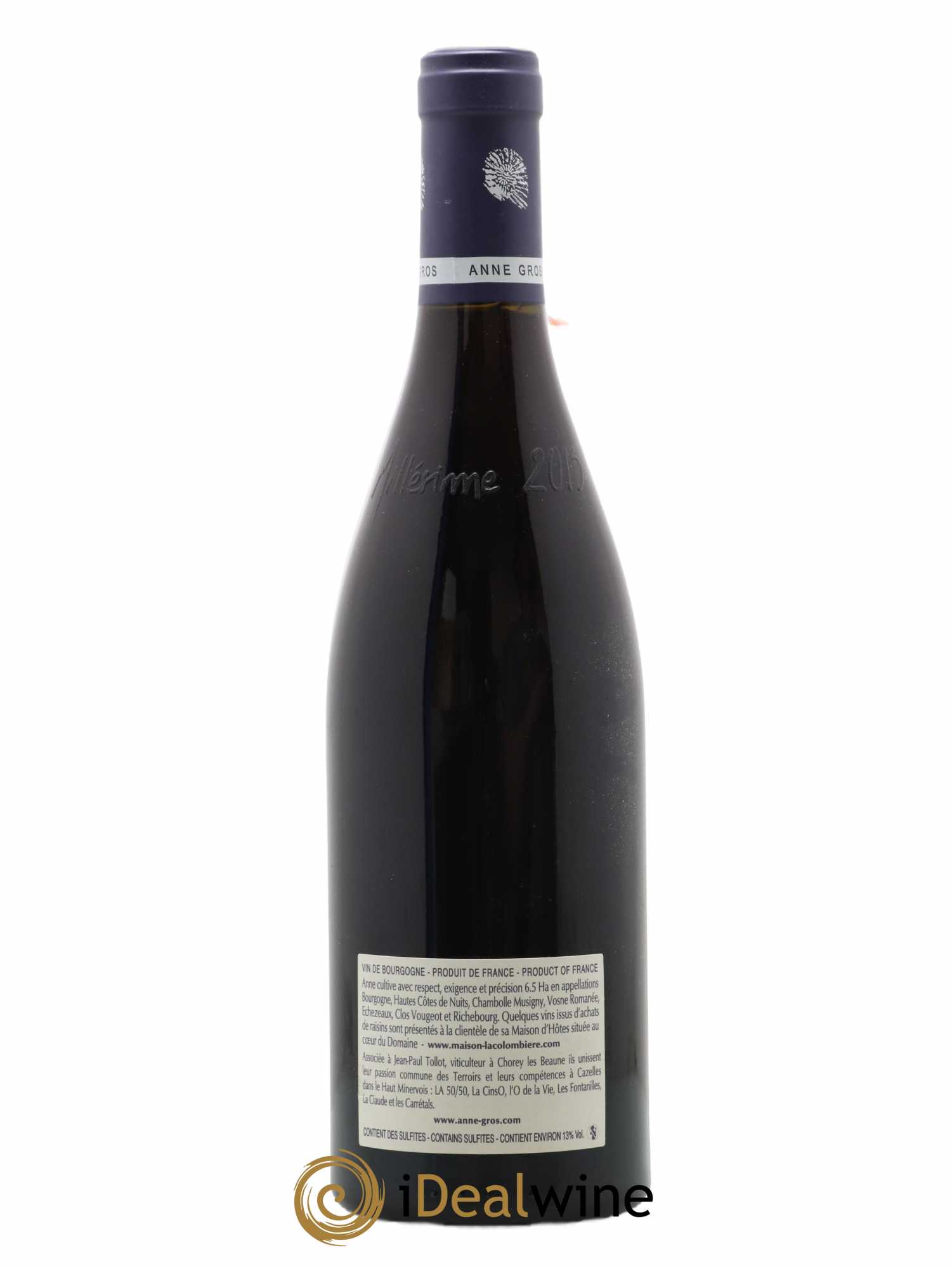 Clos de Vougeot Grand Cru Le Grand Maupertui Anne Gros 2015 - Lot of 1 bottle - 1