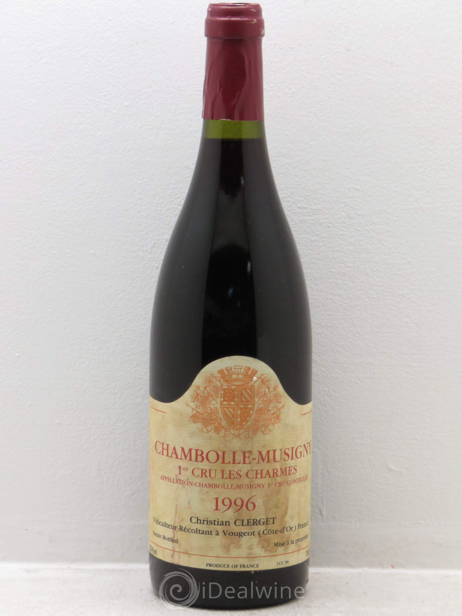 Chambolle-Musigny 1er Cru Les Charmes Christian Clerget 1996 - Lot de 1 bouteille - 0