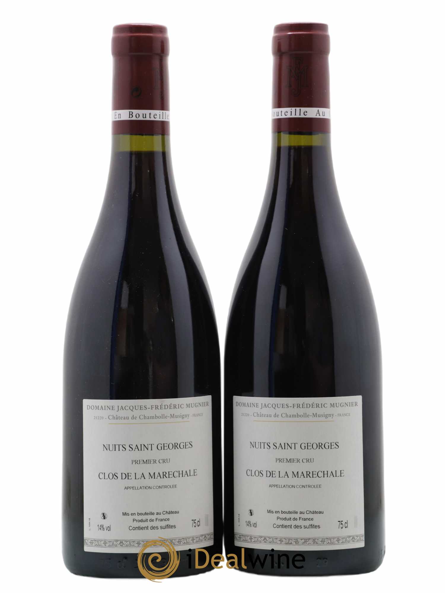 Nuits-Saint-Georges 1er Cru Clos de La Maréchale Jacques-Frédéric Mugnier 2018 - Lot of 2 bottles - 1