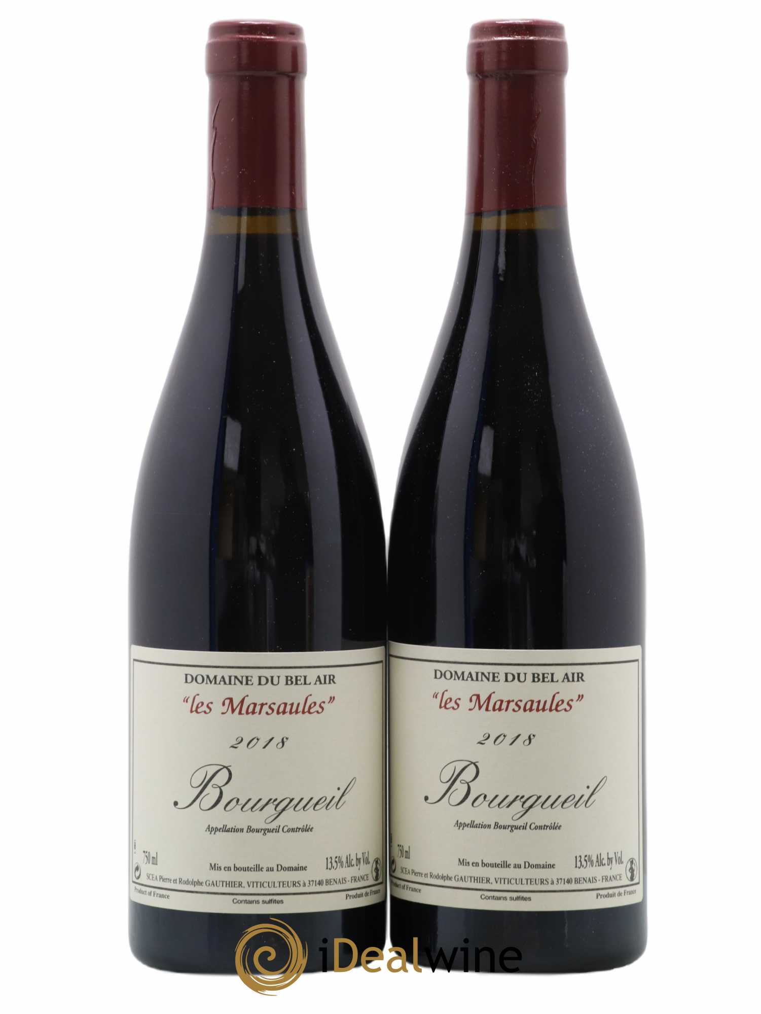 Bourgueil Marsaules Domaine du Bel Air 2018 - Lot de 2 bouteilles - 0