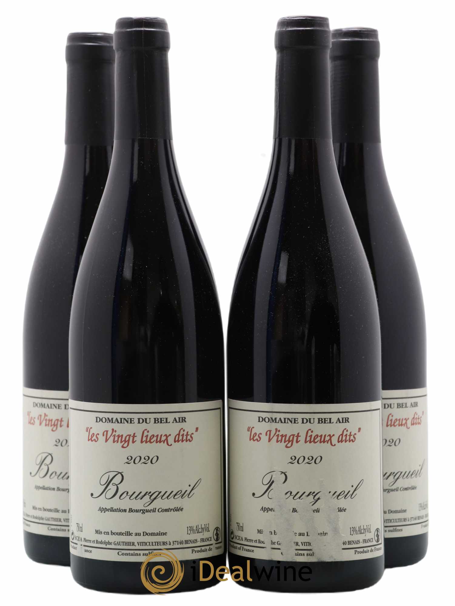 Bourgueil Vingt Lieux Dits Domaine du Bel Air (no reserve) 2020 - Lot of 4 bottles - 0