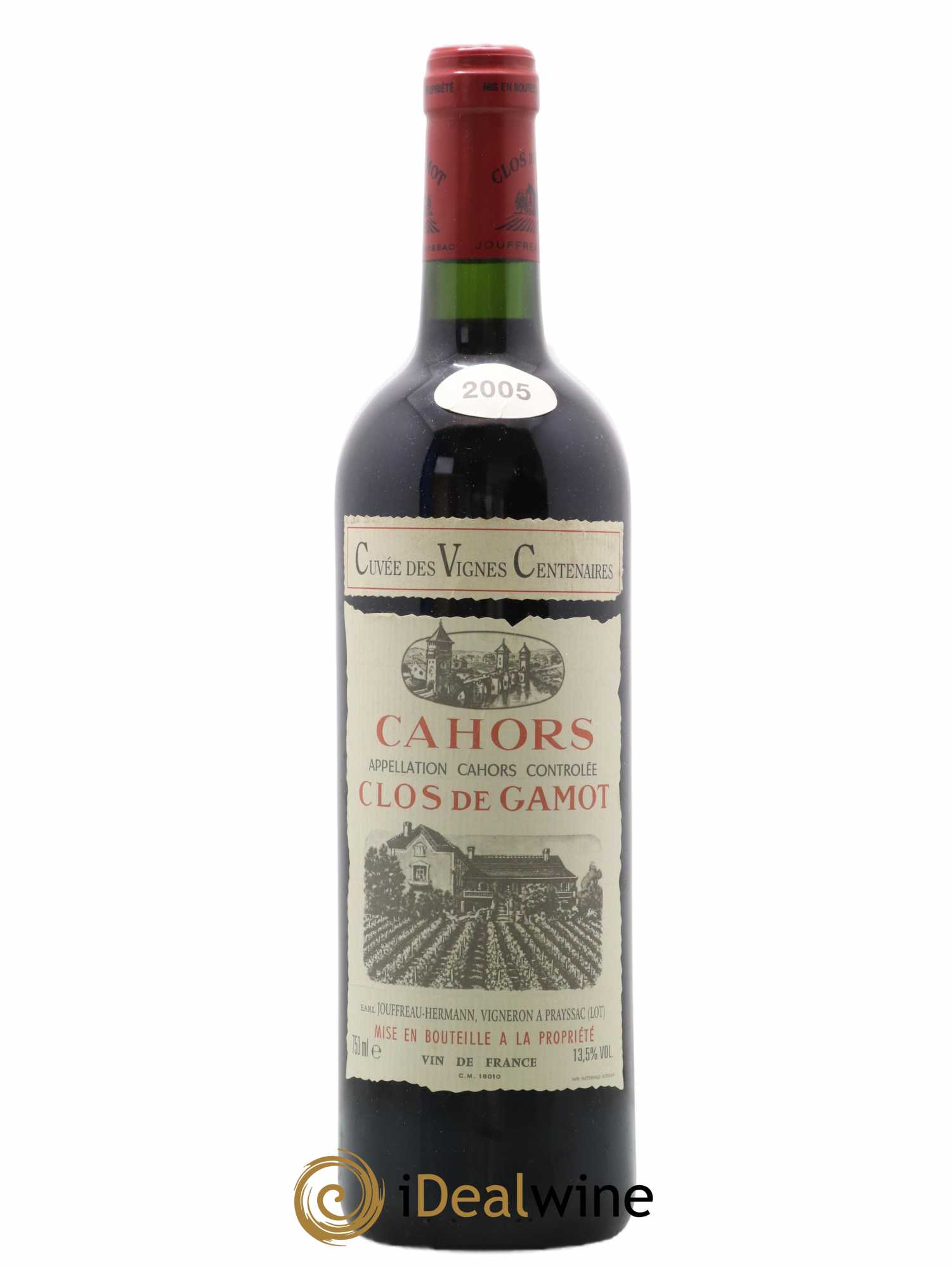 Cahors Clos de Gamot famille Jouffreau Vignes centenaires 2005 - Lot of 1 bottle - 0
