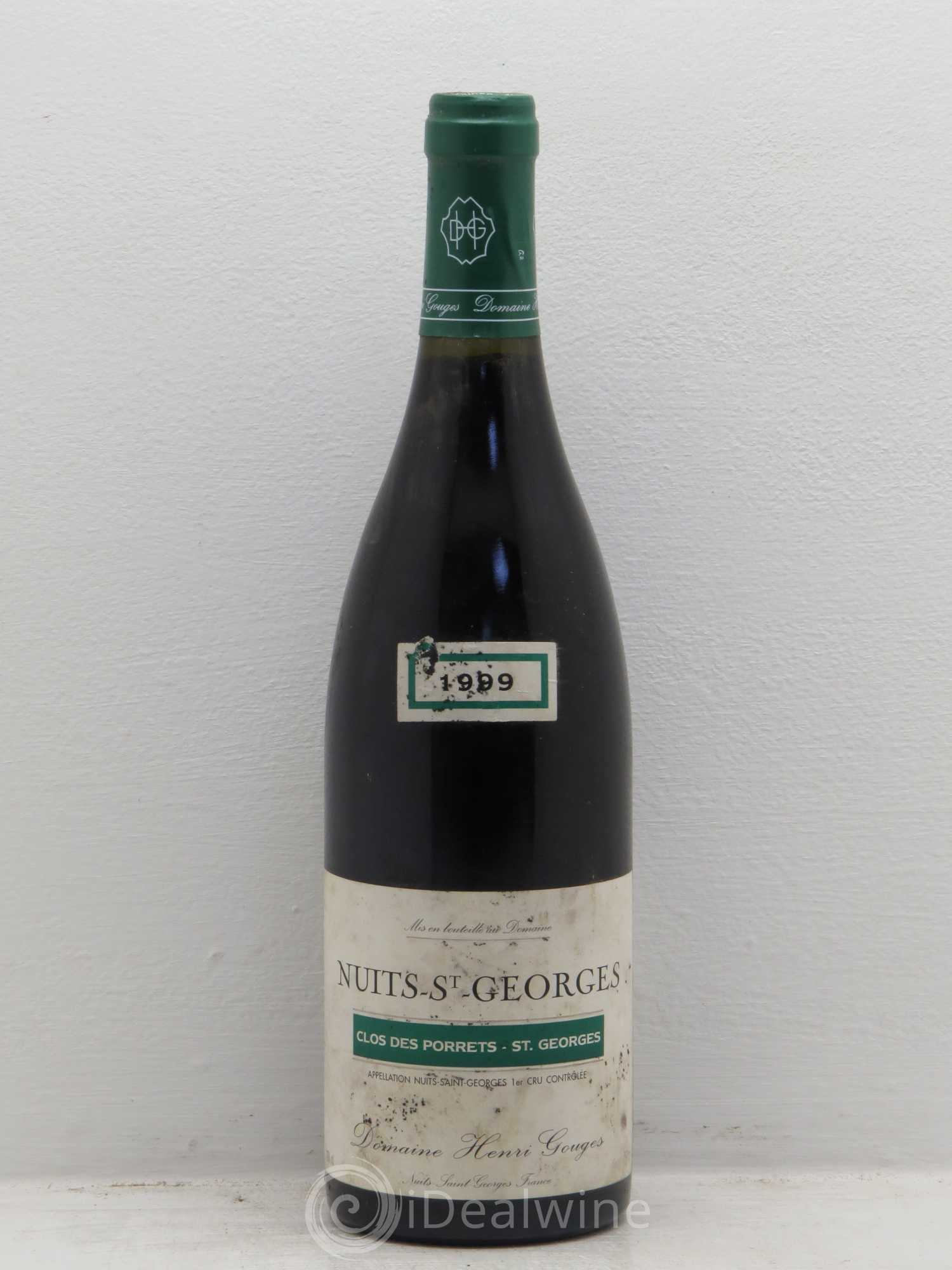 Nuits-Saint-Georges 1er Cru Clos des Porrets St Georges Henri Gouges 1999 - Lot de 1 bouteille - 0