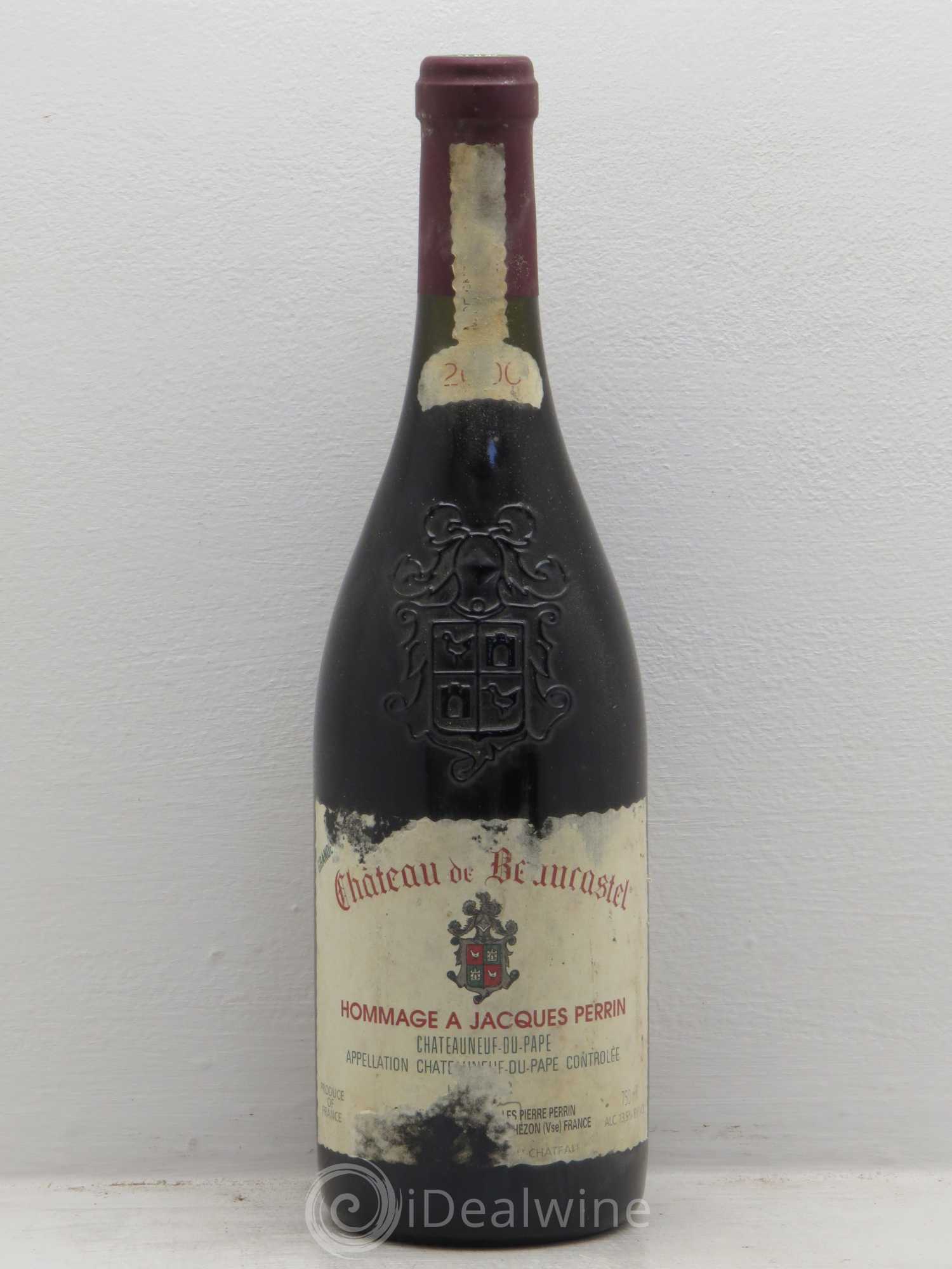 Châteauneuf-du-Pape Château de Beaucastel Hommage à Jacques Perrin Famille Perrin 2000 - Lot de 1 bouteille - 0