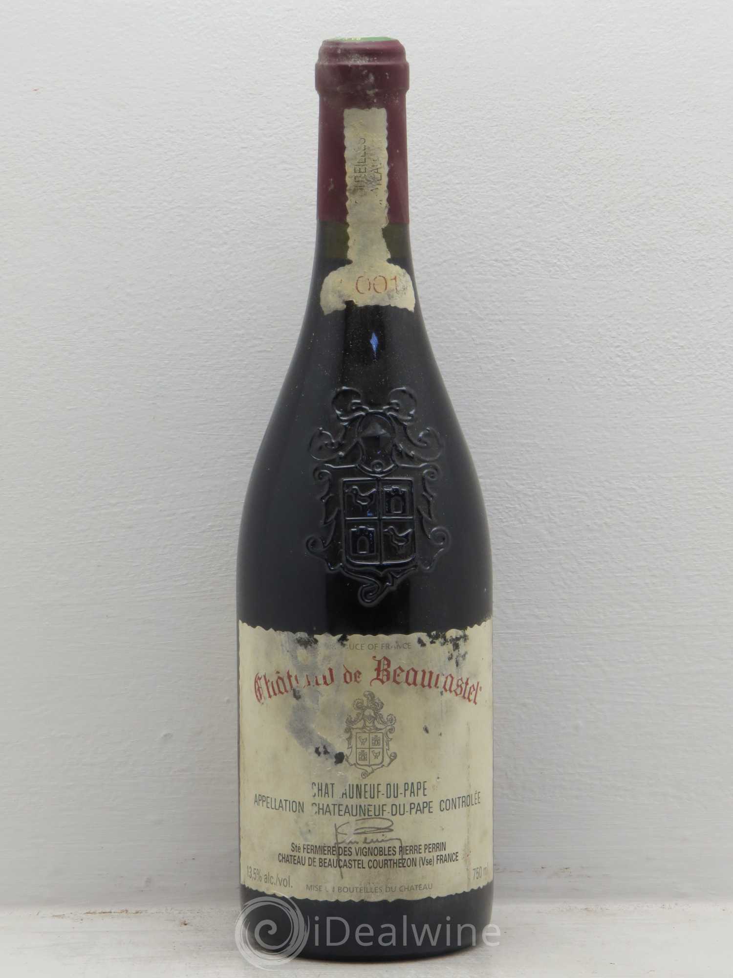Châteauneuf-du-Pape Château de Beaucastel Famille Perrin 2001 - Lot de 1 bouteille - 0
