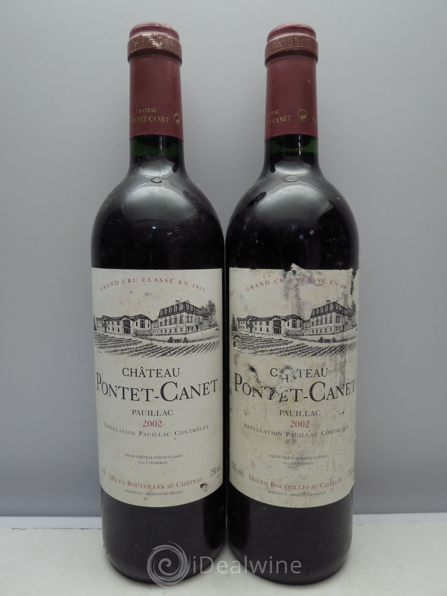 Château Pontet Canet 5ème Grand Cru Classé 2002 - Lot de 2 bouteilles - 0