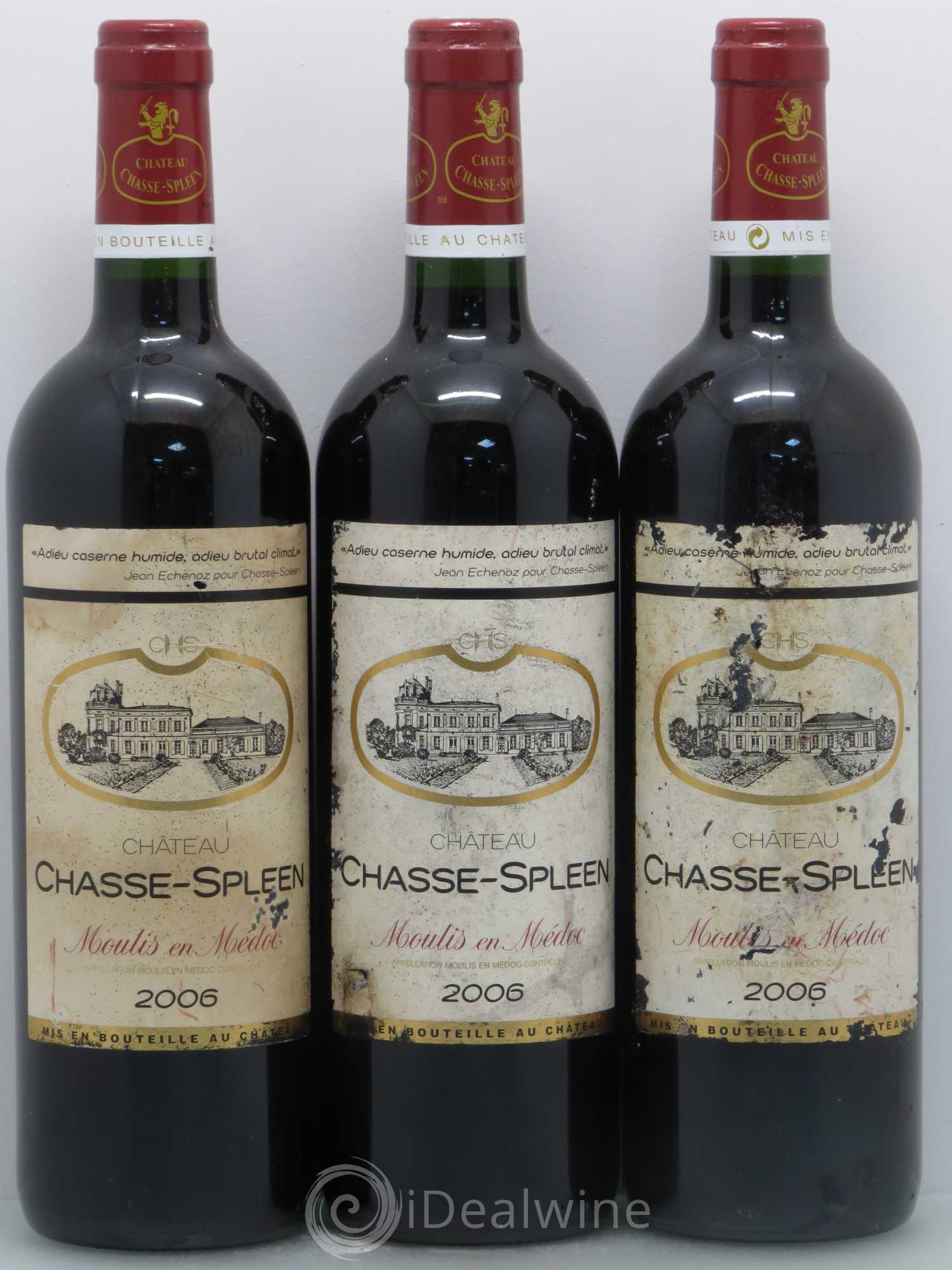 Château Chasse Spleen 2006 - Lot de 3 bouteilles - 0