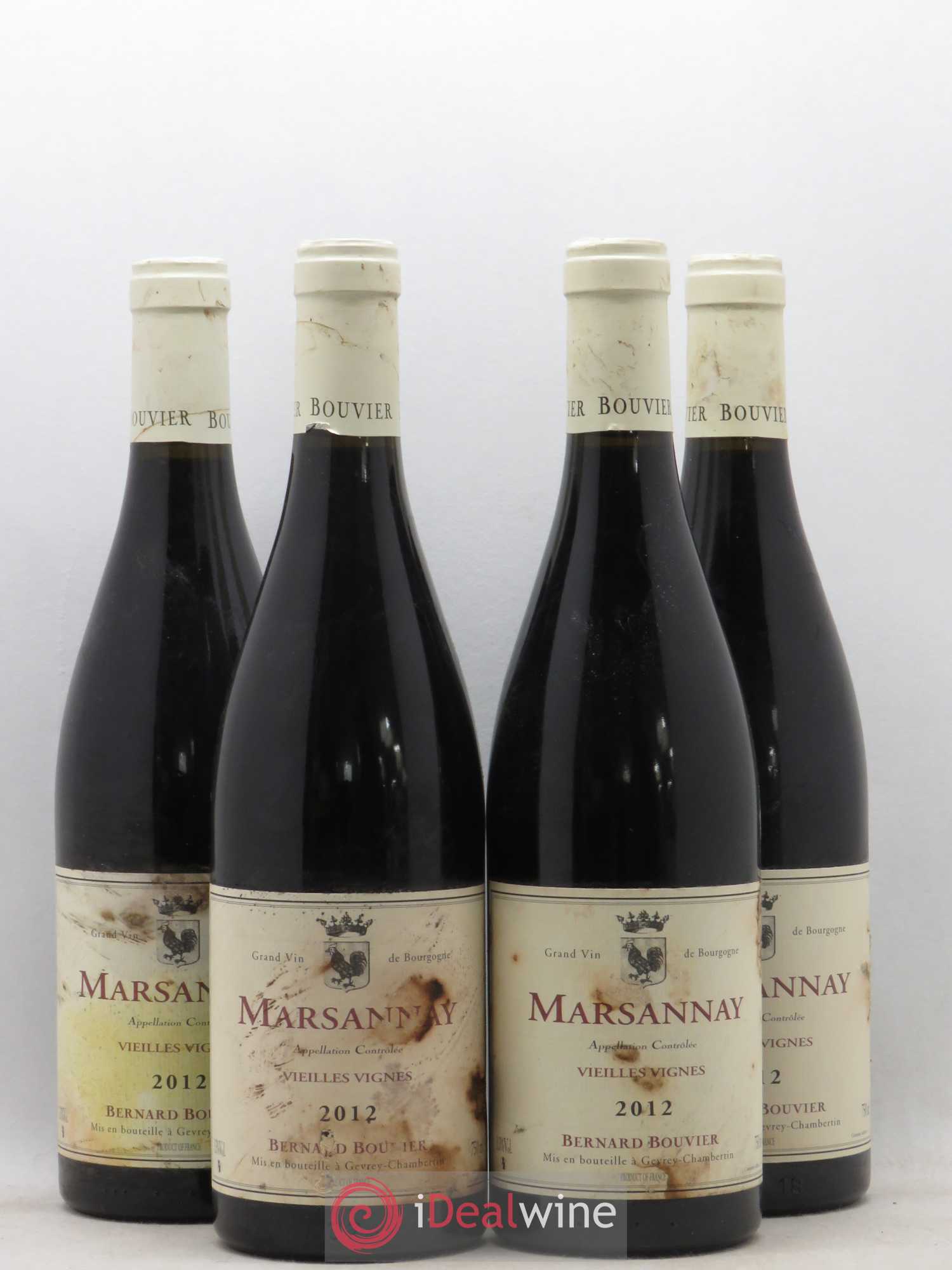Marsannay Vieilles Vignes Bernard Bouvier 2012 - Lot de 4 bouteilles - 0