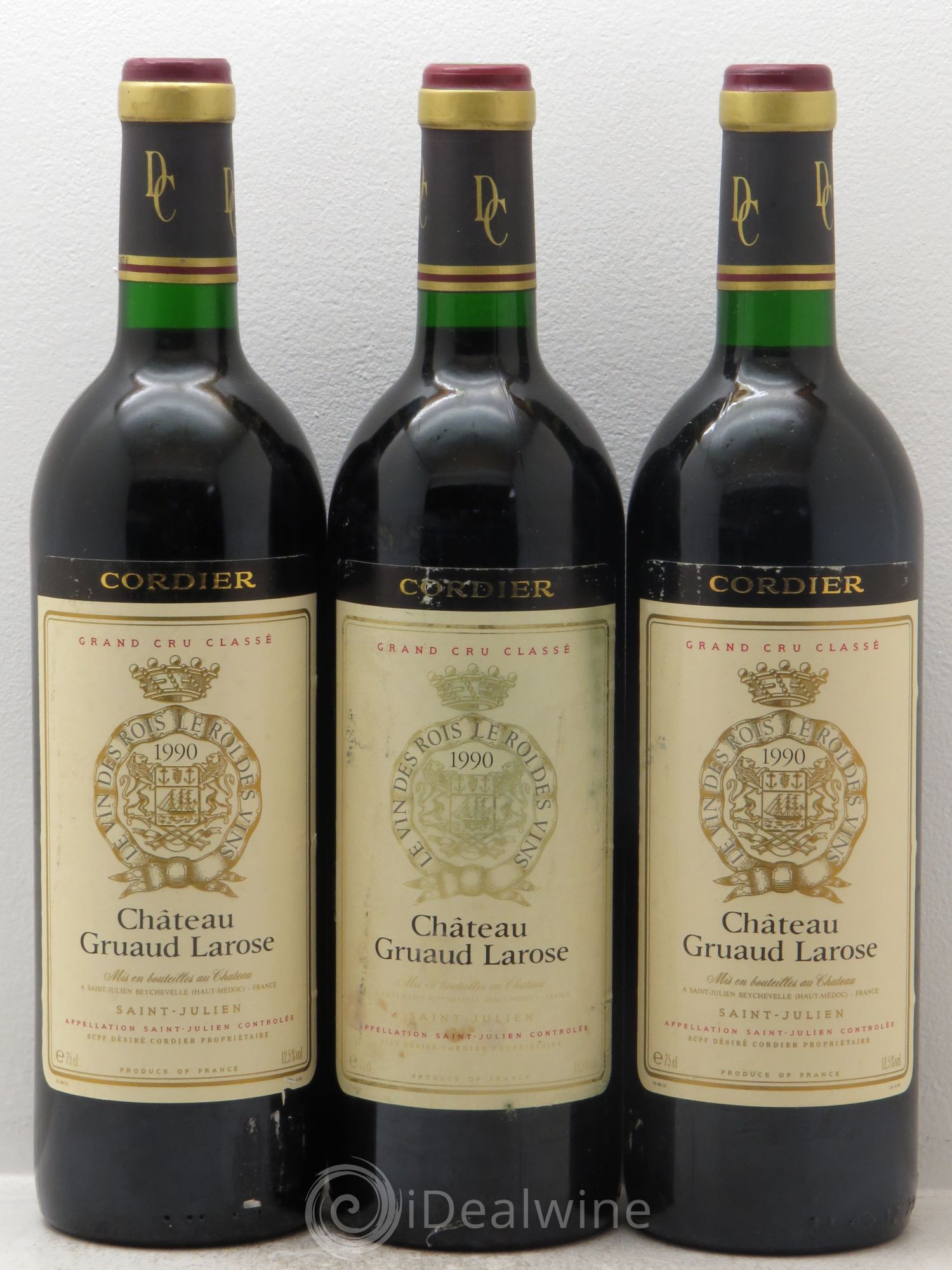 Château Gruaud Larose 2ème Grand Cru Classé 1990 - Lot de 3 bouteilles - 0