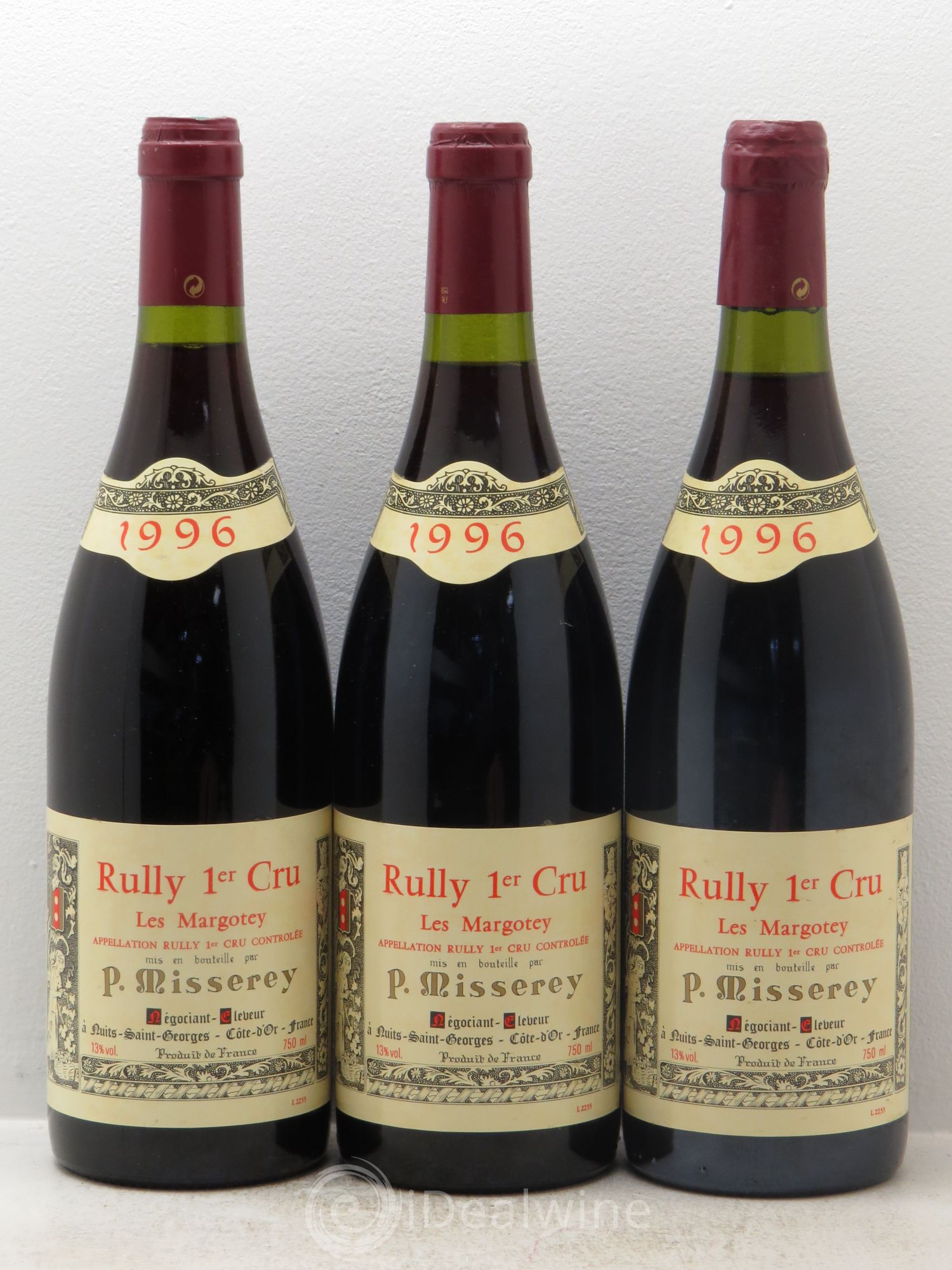 Rully 1er Cru 1996 - Posten von 3 Flaschen - 0