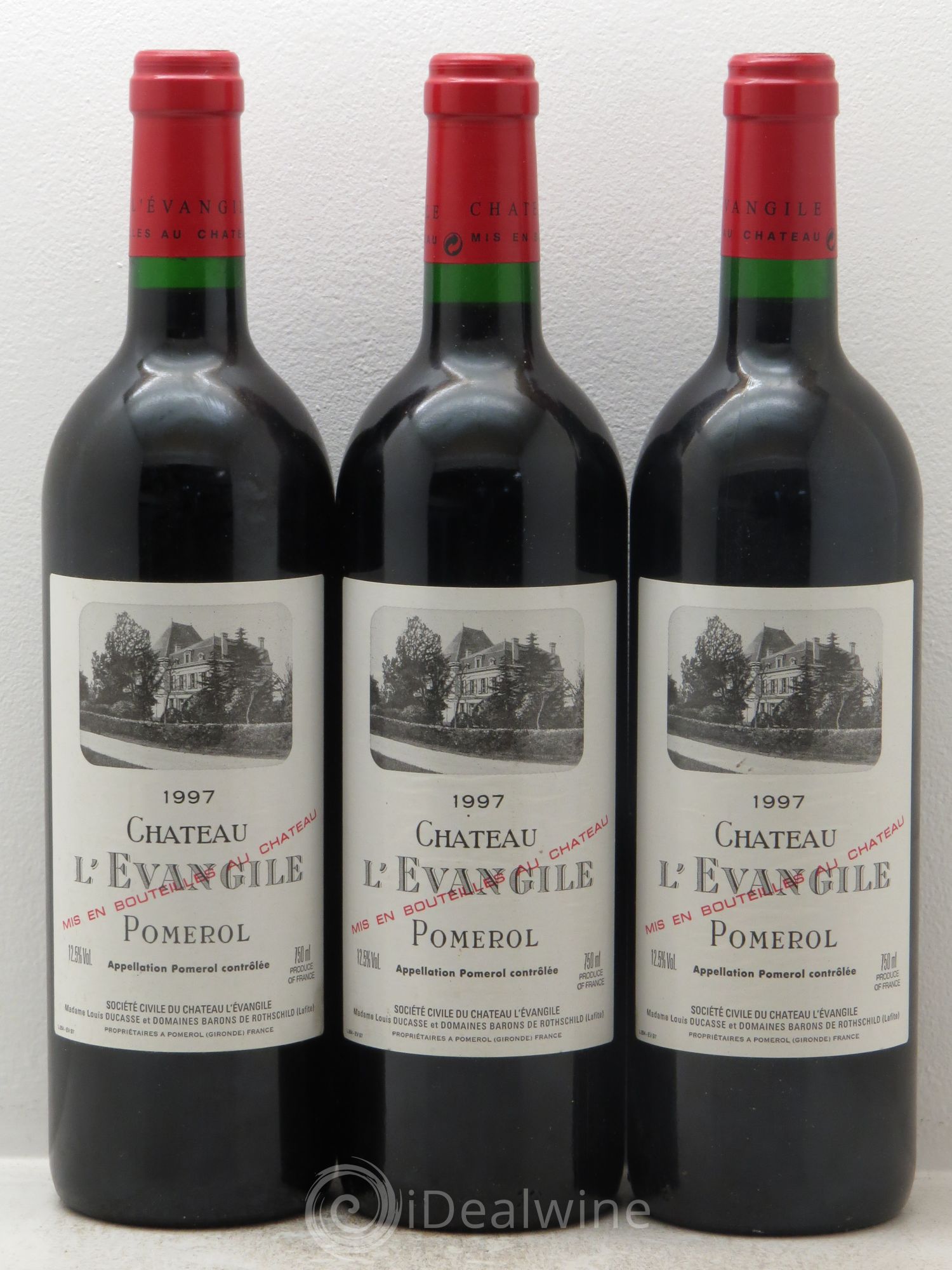 Château l' Évangile 1997 - Lot de 3 bouteilles - 0