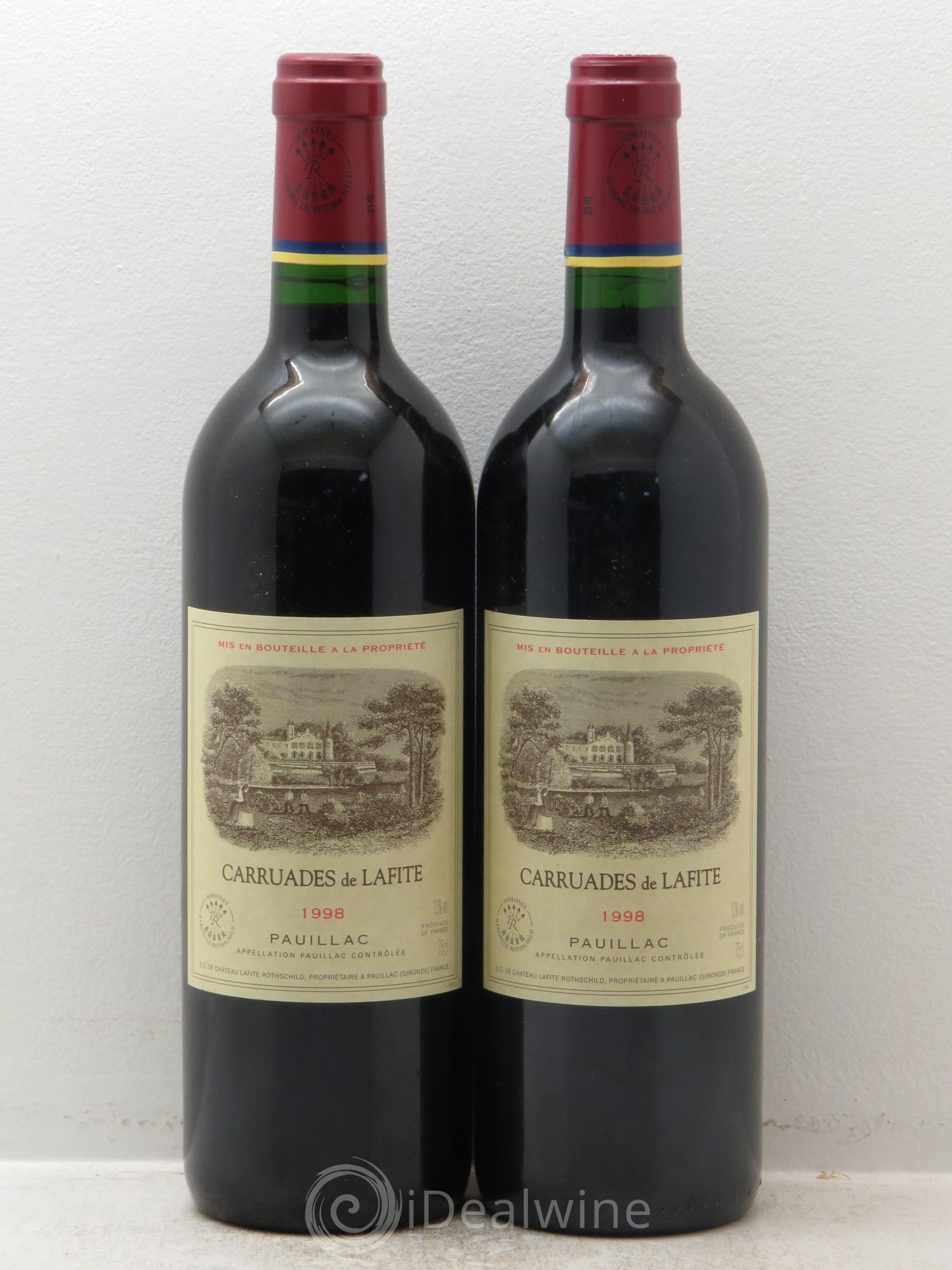 Carruades de Lafite Rothschild Second Vin 1998 - Lot de 2 bouteilles - 0