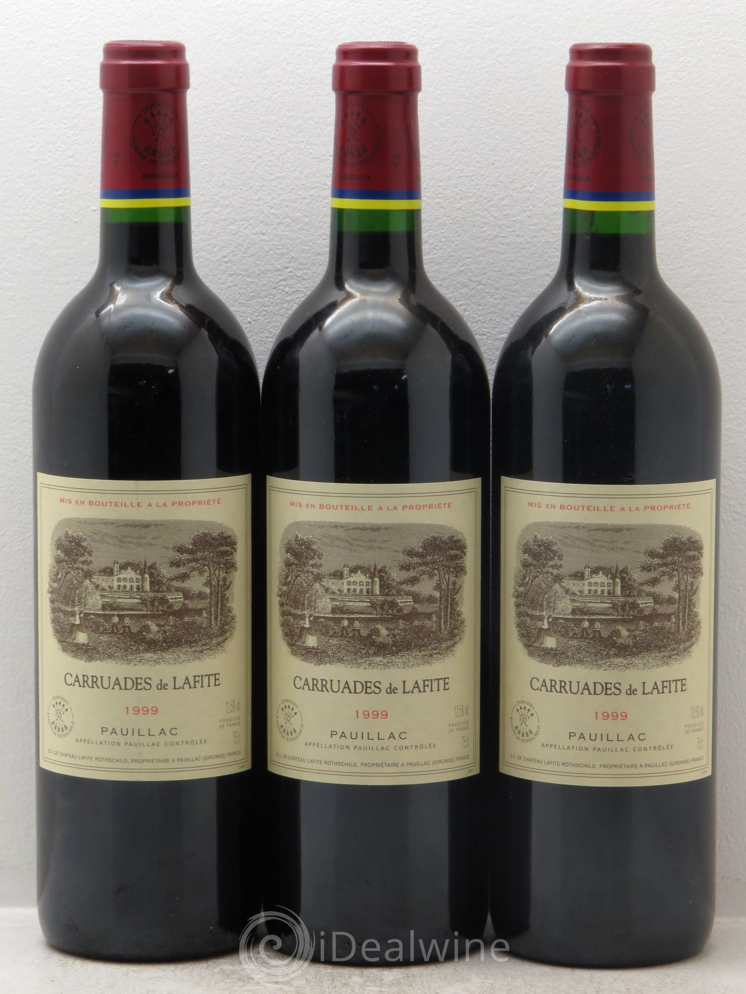 Carruades de Lafite Rothschild Second Vin 1999 - Lot de 3 bouteilles - 0