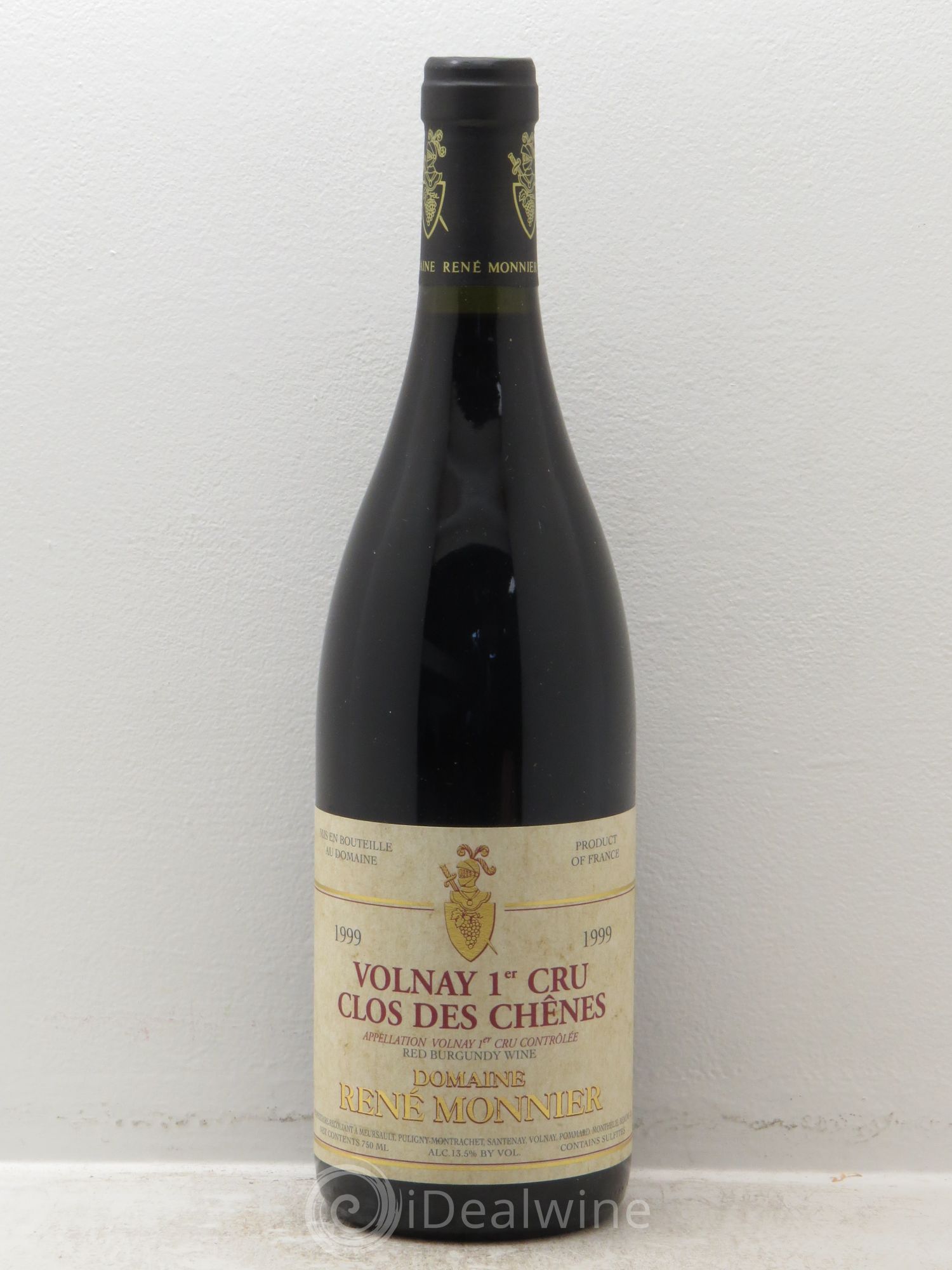 Volnay 1er Cru Domaine René Monnier 1999 - Lot de 1 bouteille - 0