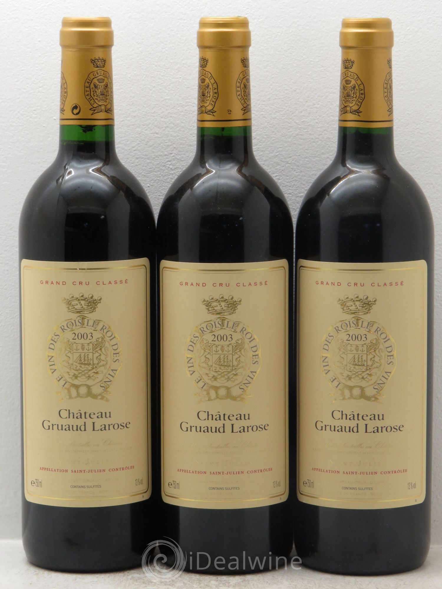 Château Gruaud Larose 2ème Grand Cru Classé 2003 - Lot de 3 bouteilles - 0