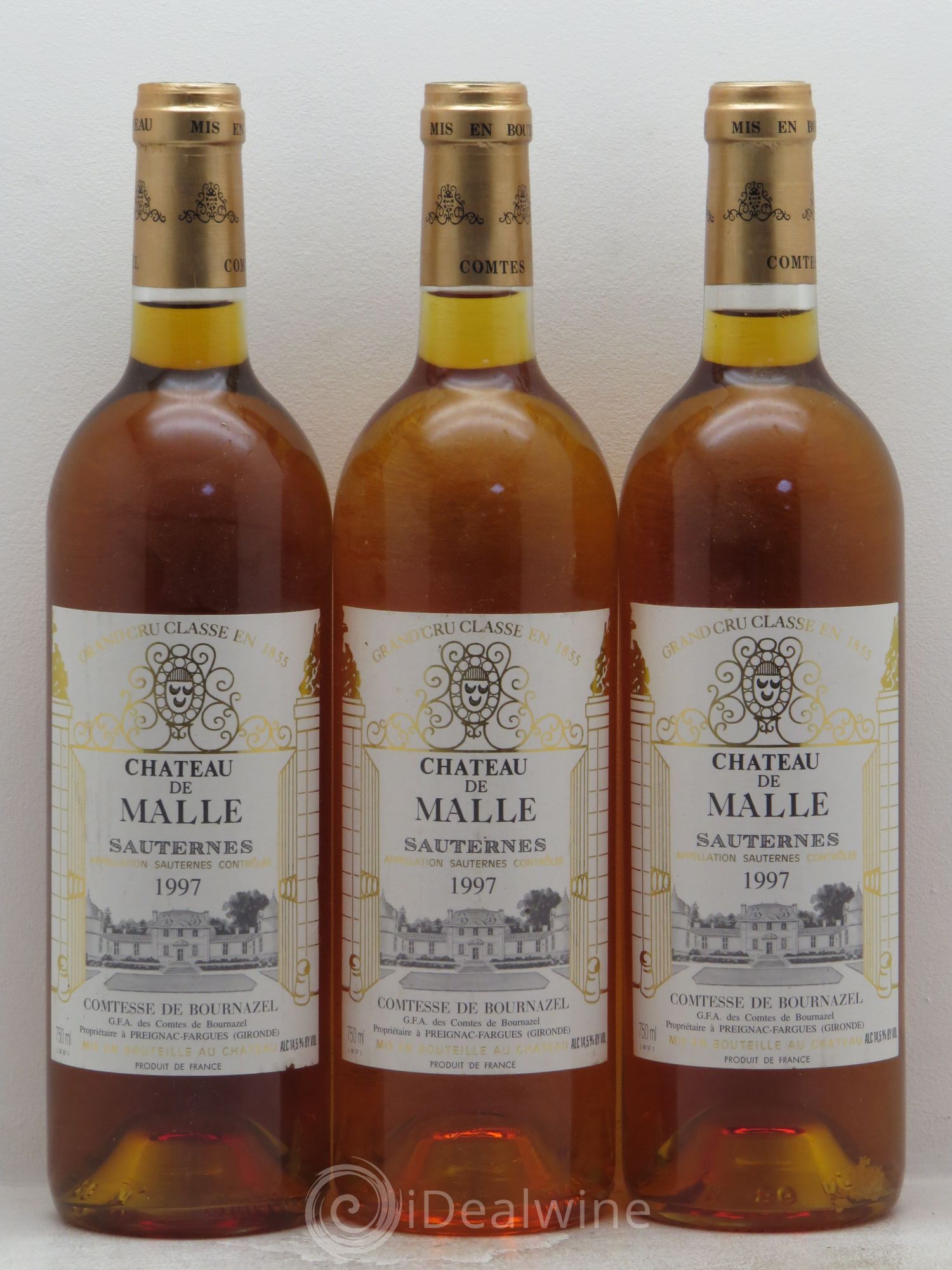 Château de Malle 2ème Grand Cru Classé 1997 - Lotto di 3 bottiglie - 0