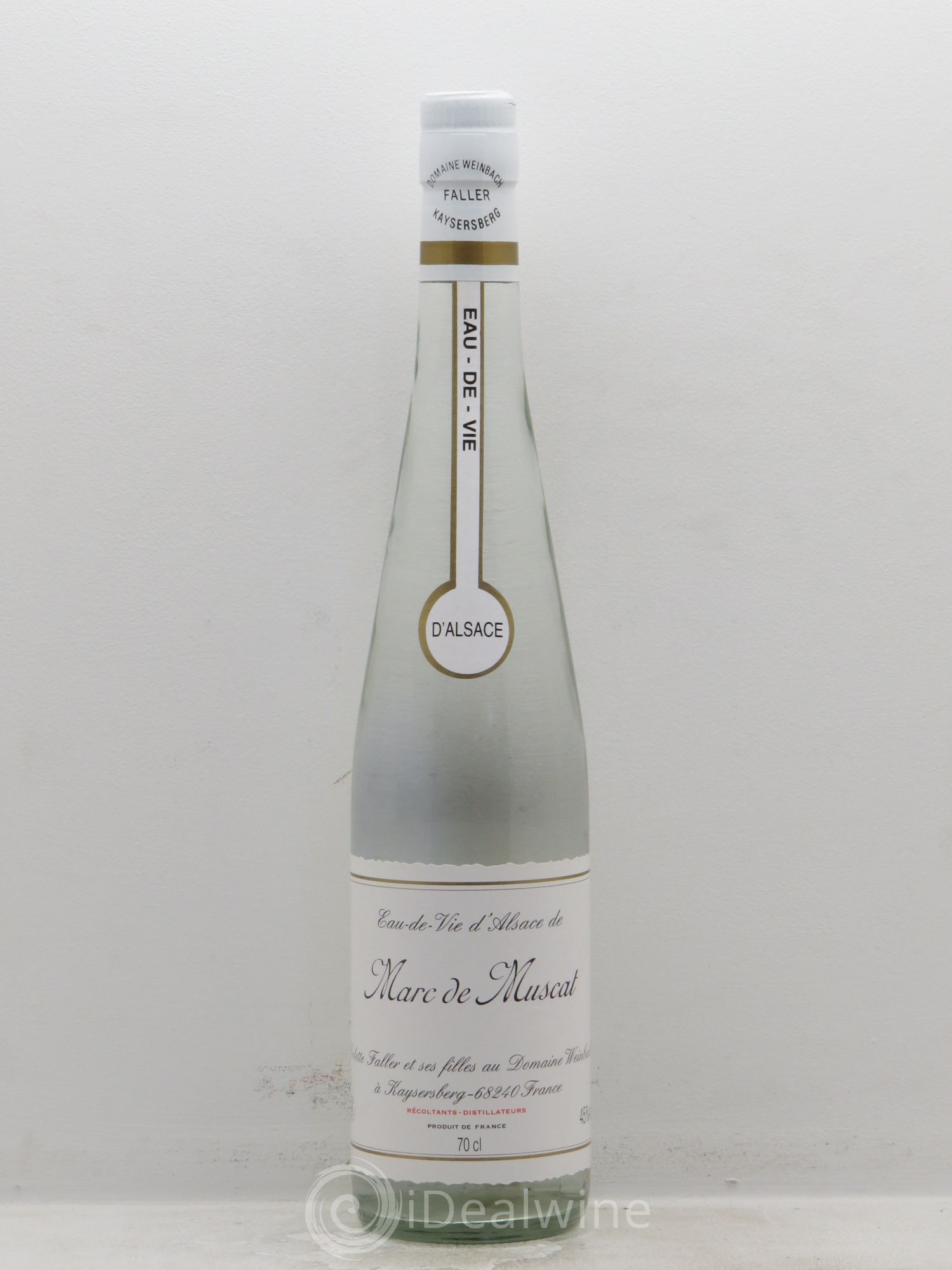 Alcools divers Eau de vie d'Alsace Marc de Muscat Domaine Weinbach 45° - Posten von 1 Flasche - 0