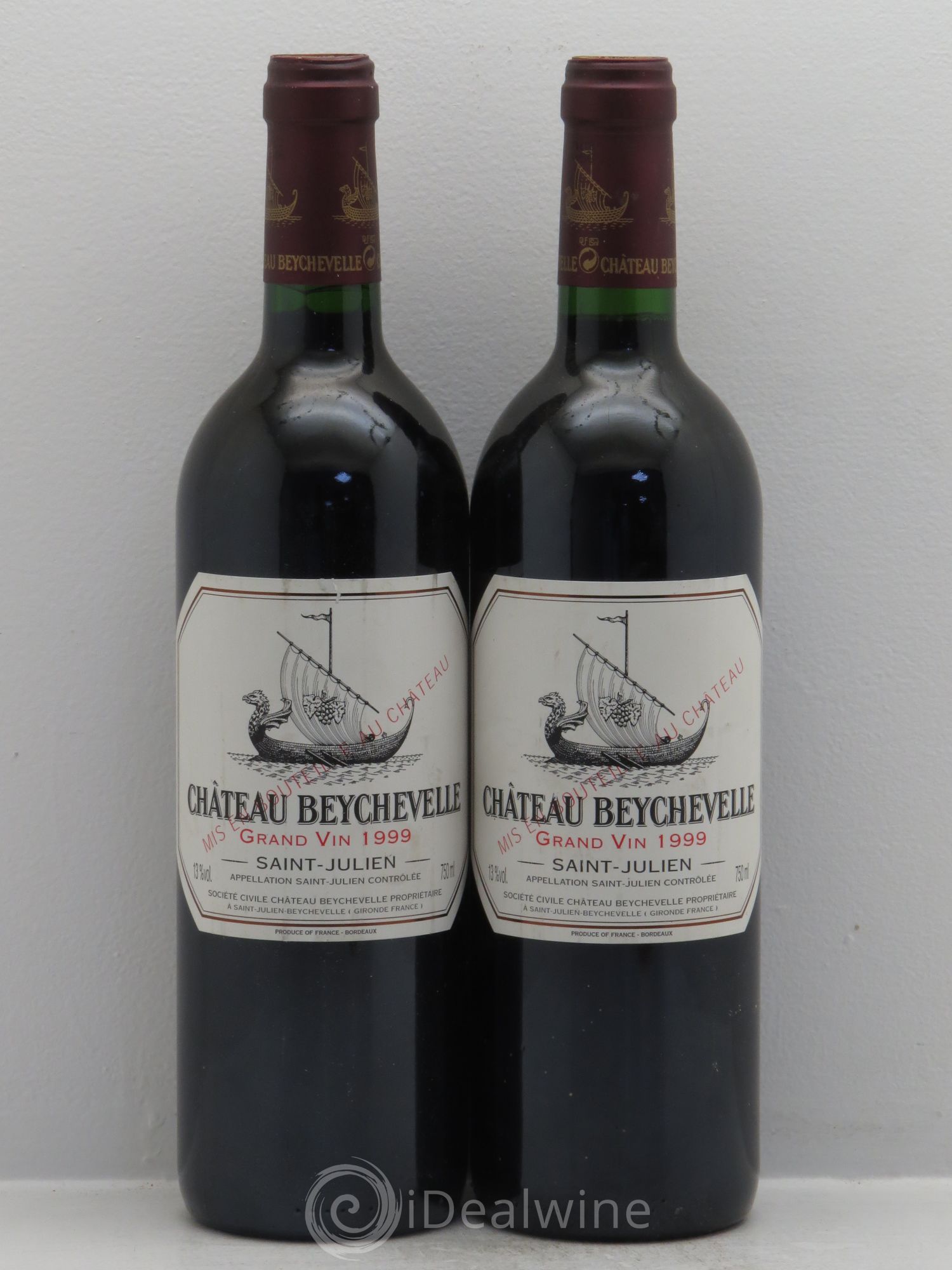 Château Beychevelle 4ème Grand Cru Classé 1999 - Lot de 2 bouteilles - 0