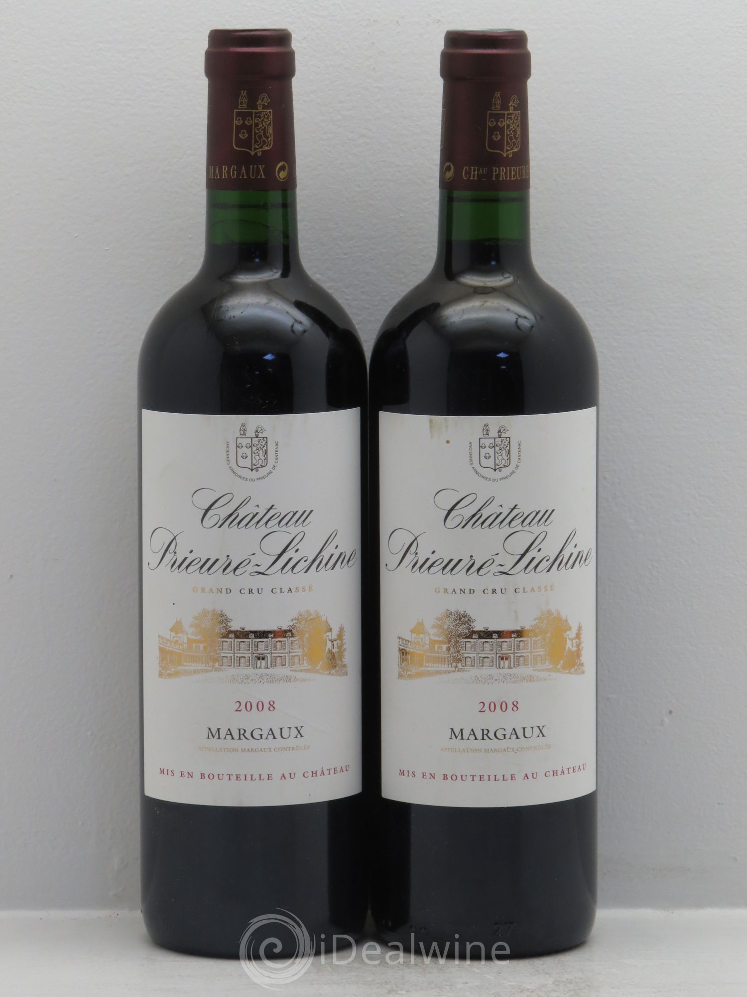 Château Prieuré Lichine 4ème Grand Cru Classé 2008 - Lot de 2 bouteilles - 0