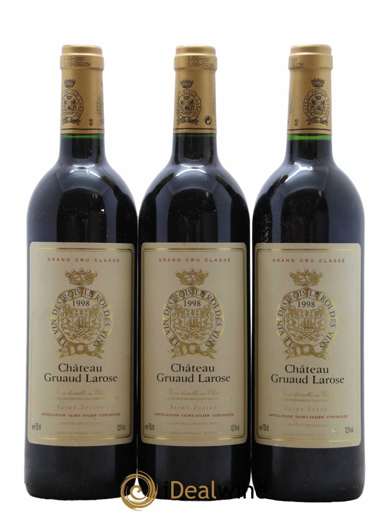 Château Gruaud Larose 2ème Grand Cru Classé 1998 - Posten von 3 Flaschen - 0