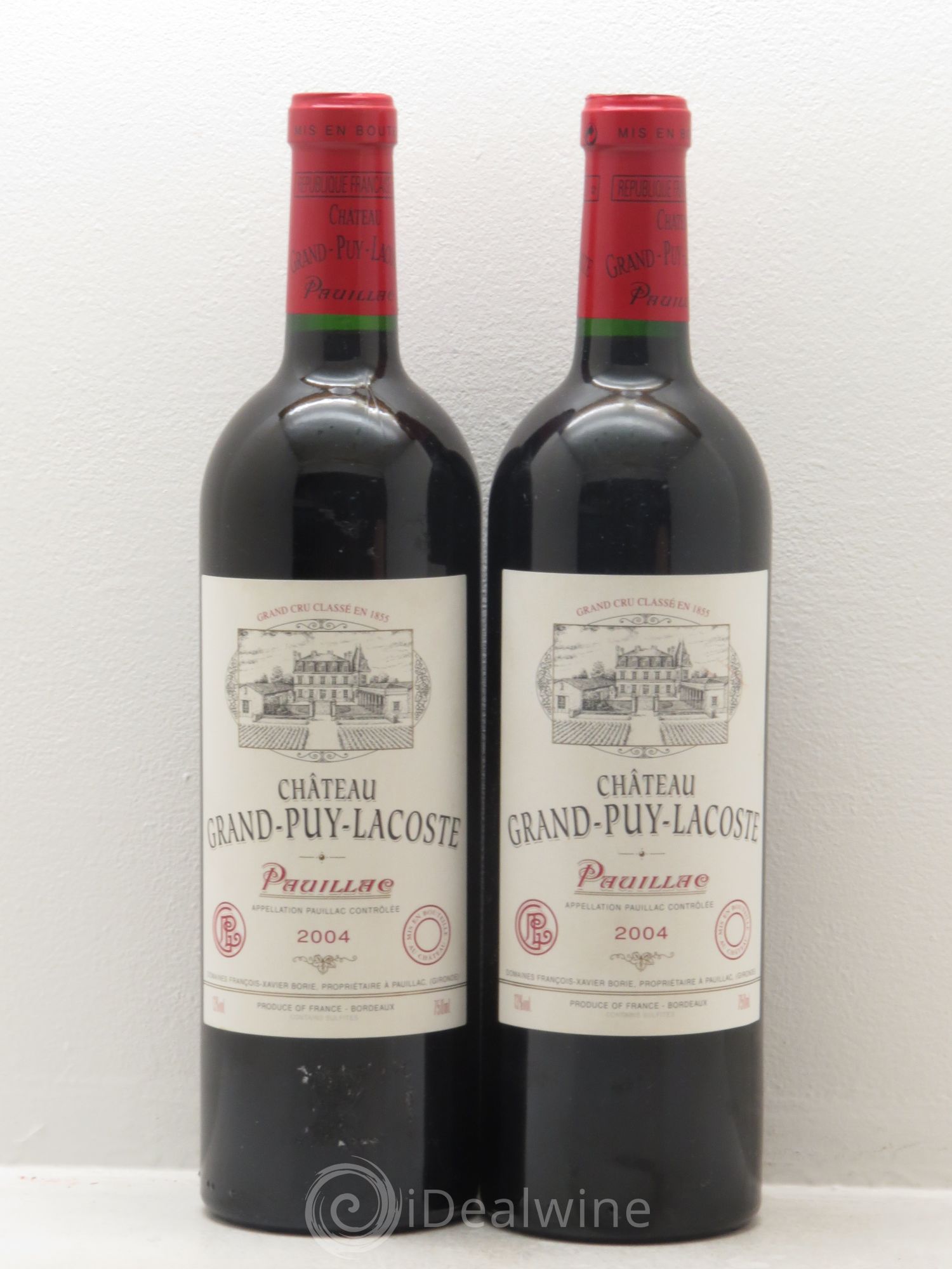 Château Grand Puy Lacoste 5ème Grand Cru Classé 2004 - Lot de 2 bouteilles - 0