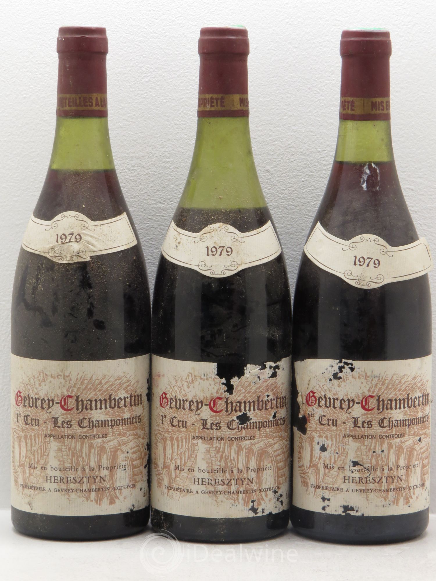 Gevrey-Chambertin 1er Cru S.Heresztyn (sans prix de réserve) 1979 - Posten von 3 Flaschen - 0