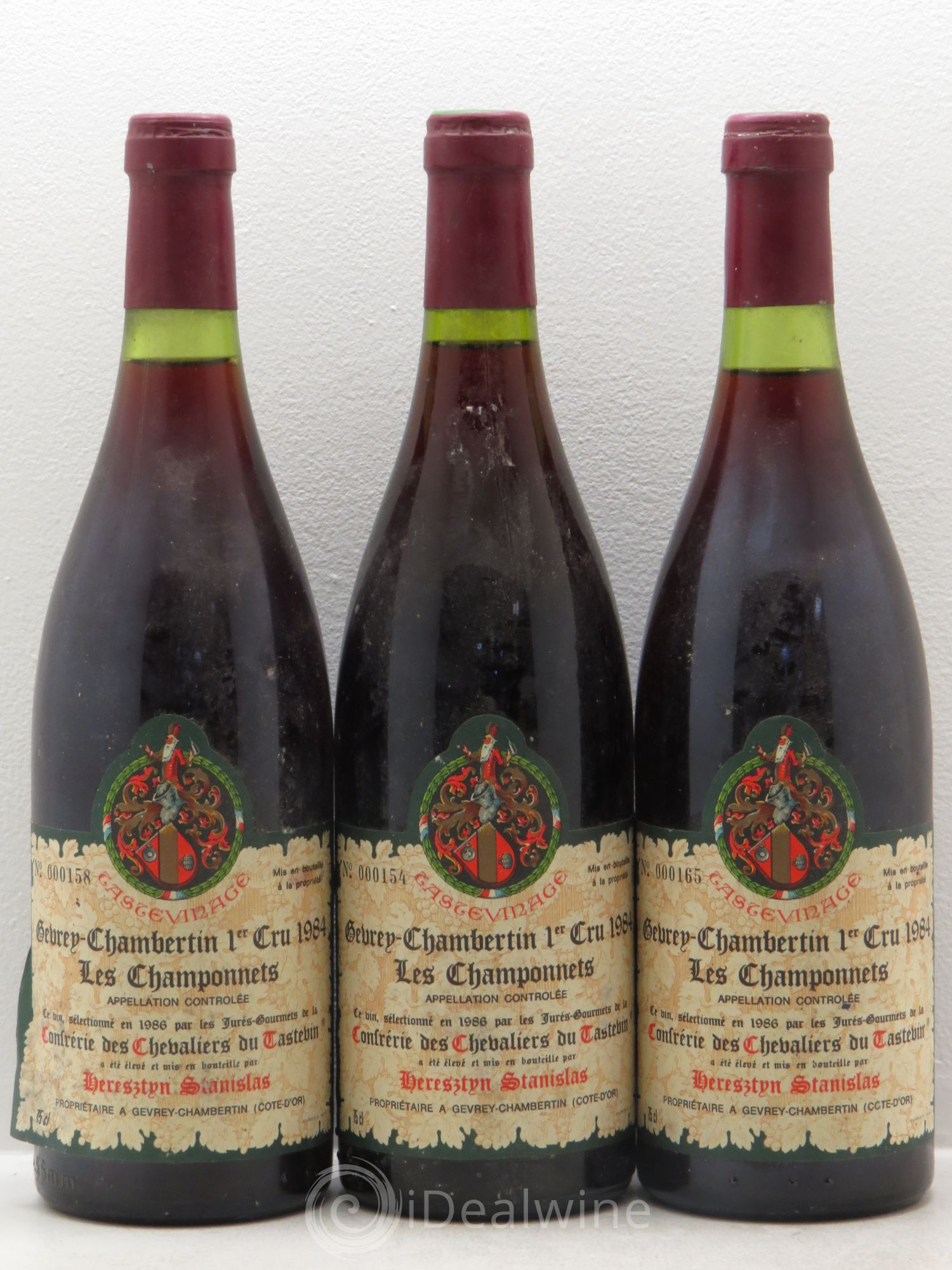 Gevrey-Chambertin 1er Cru S.Heresztyn 1984 - Lot de 3 bouteilles - 0