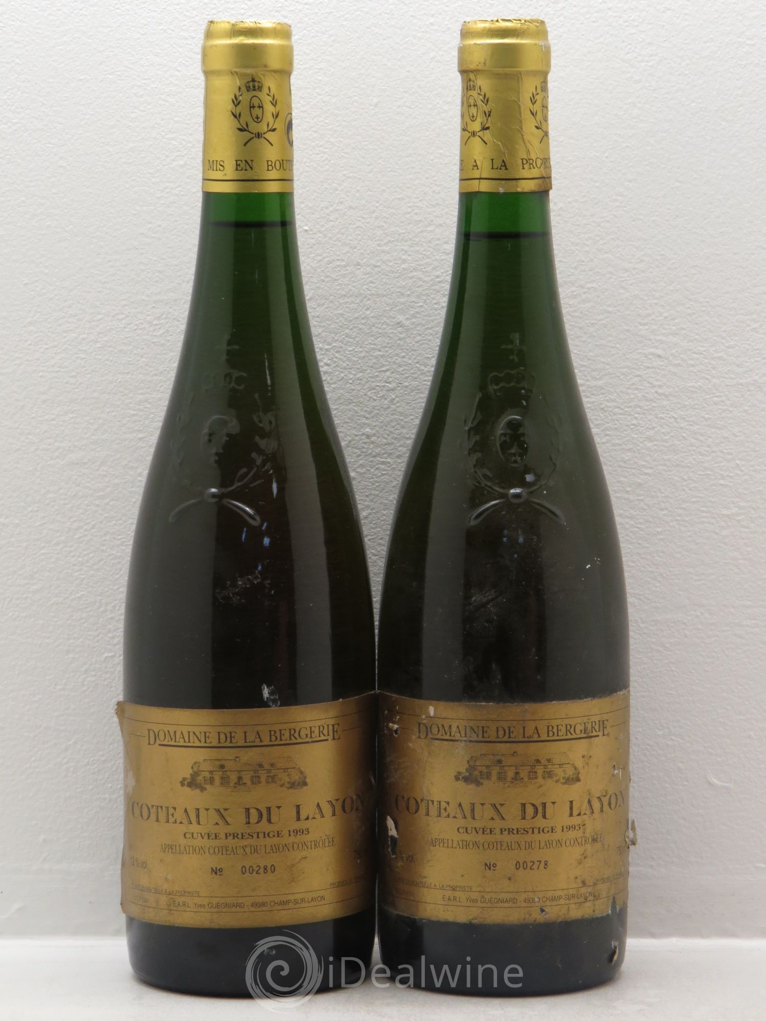 Coteaux du Layon cuvée prestige 1993 - Lotto di 2 bottiglie - 0