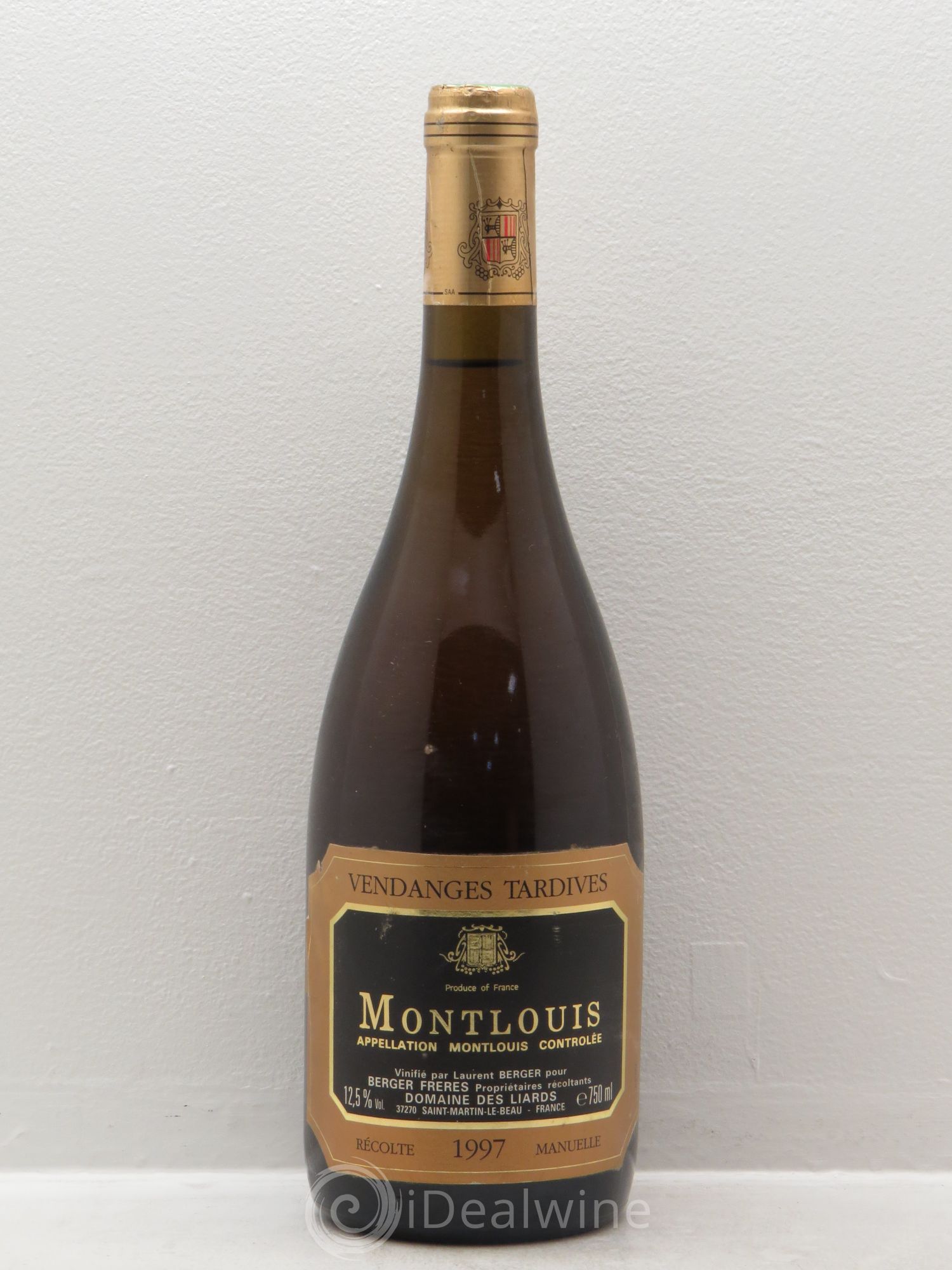Montlouis-sur-Loire Vendange Tardives Domaine Liards Berger (sans prix de réserve) 1997 - Posten von 1 Flasche - 0