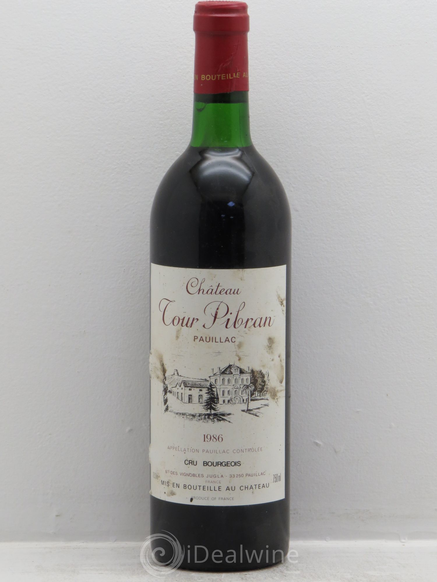 Château Tour Pibran Cru Bourgeois 1986 - Lot de 1 bouteille - 0