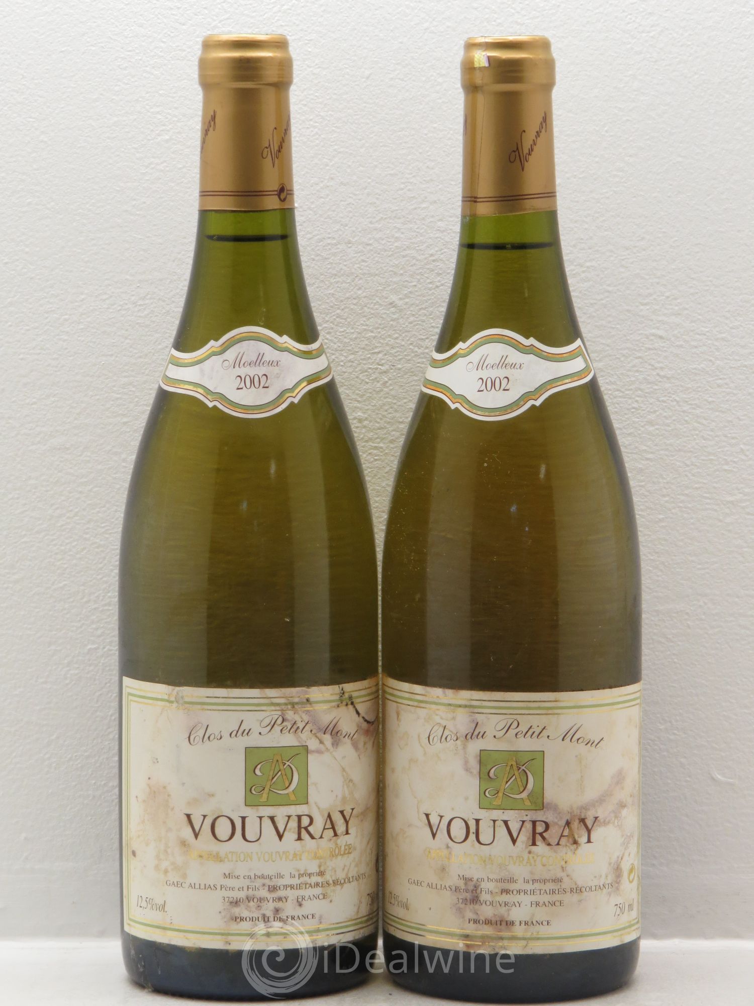 Vouvray Cuvée du petit Mont (sans prix de réserve) 2002 - Lotto di 2 bottiglie - 0