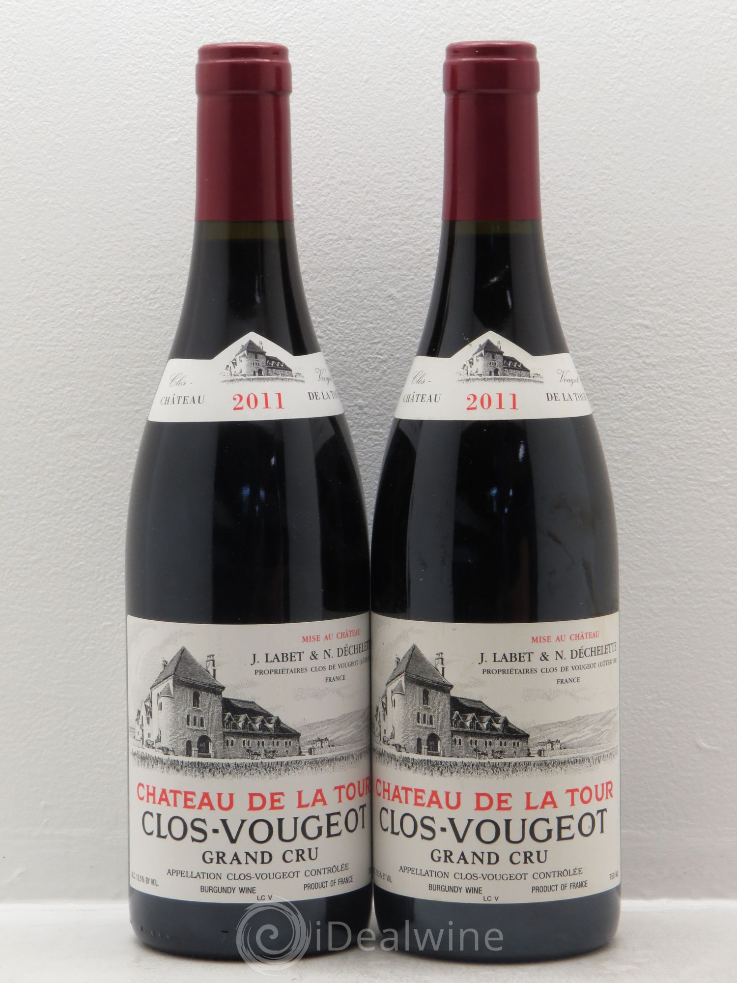 Clos de Vougeot Grand Cru Château de La Tour (sans prix de réserve) 2011 - Lot de 2 bouteilles - 0