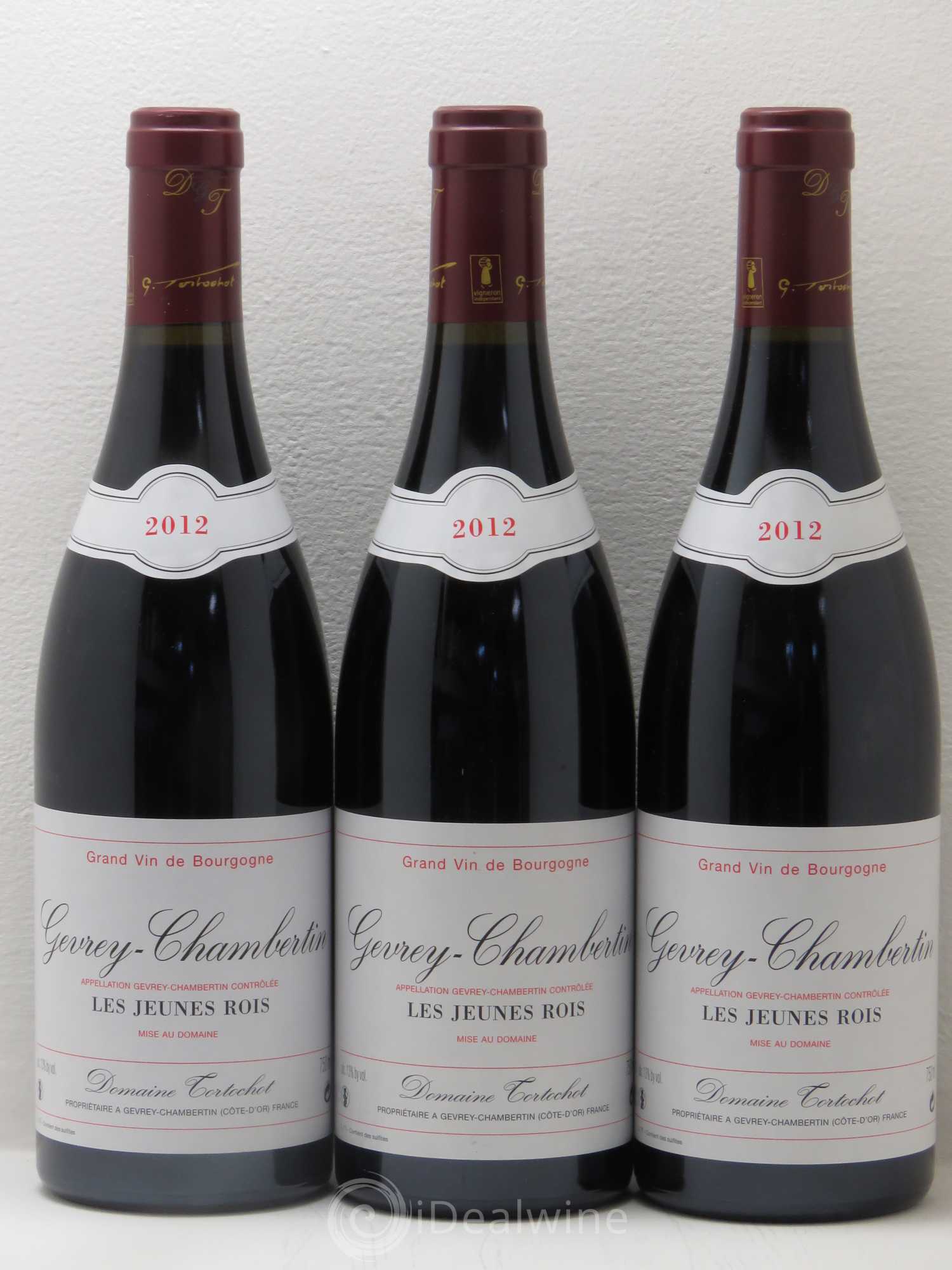 Gevrey-Chambertin Jeunes Rois Domaine Tortochot (sans prix de réserve) 2012 - Posten von 3 Flaschen - 0