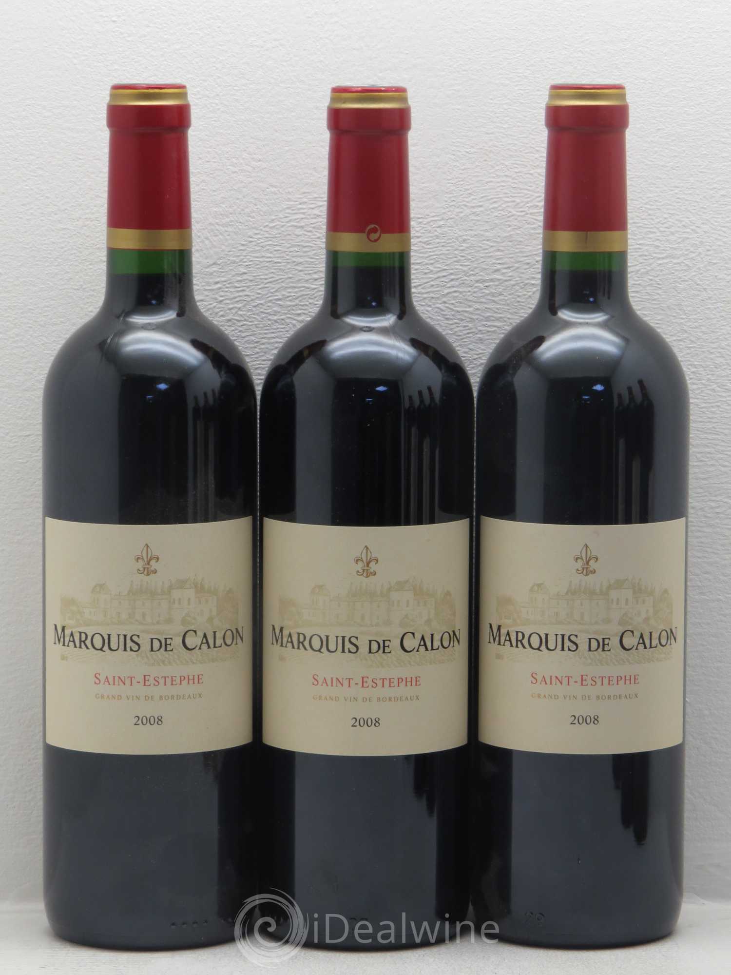 Saint-Estèphe Marquis de calon ségur 2008 - Posten von 6 Flaschen - 1