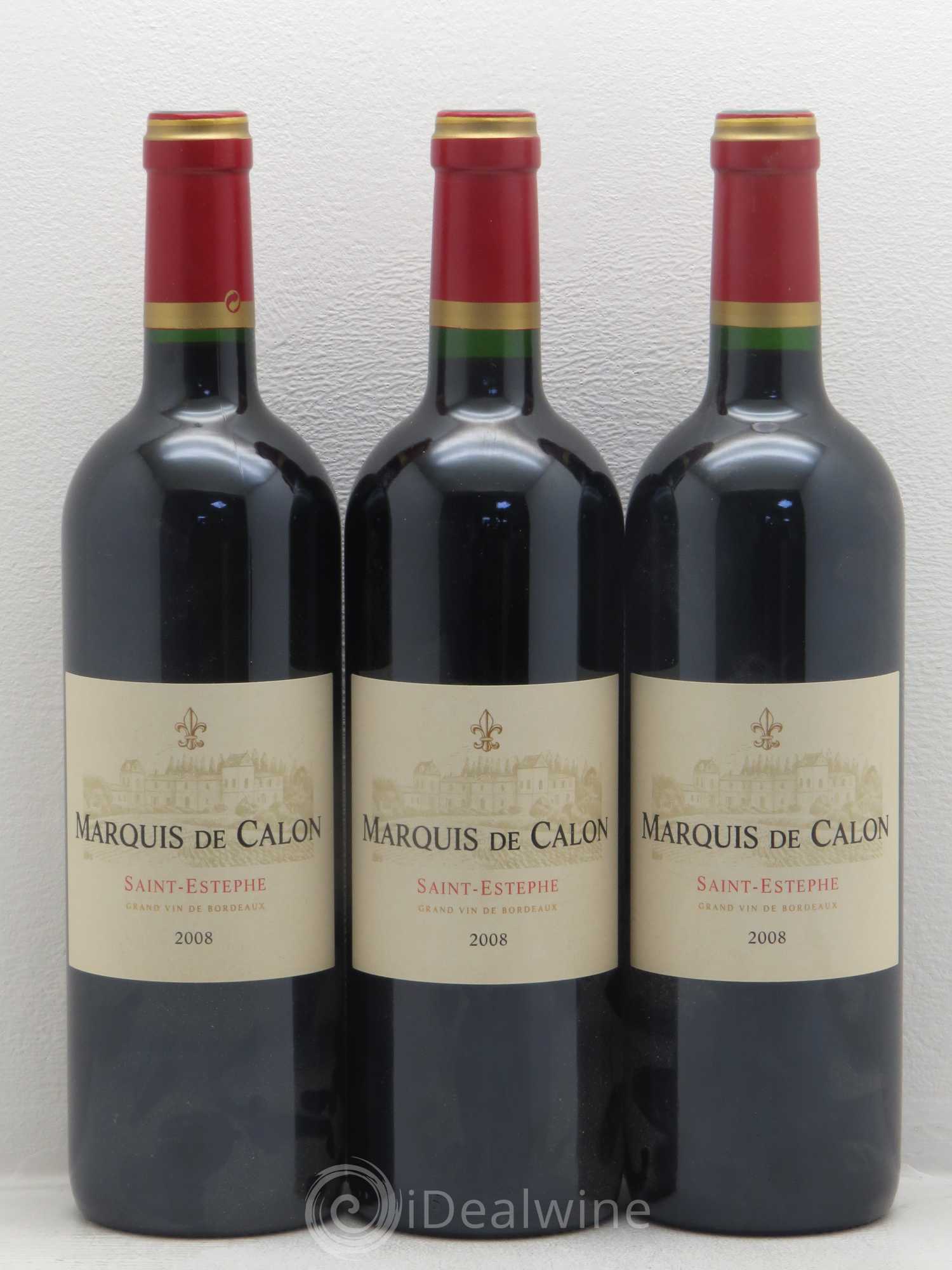 Saint-Estèphe Marquis de calon ségur 2008 - Posten von 6 Flaschen - 2