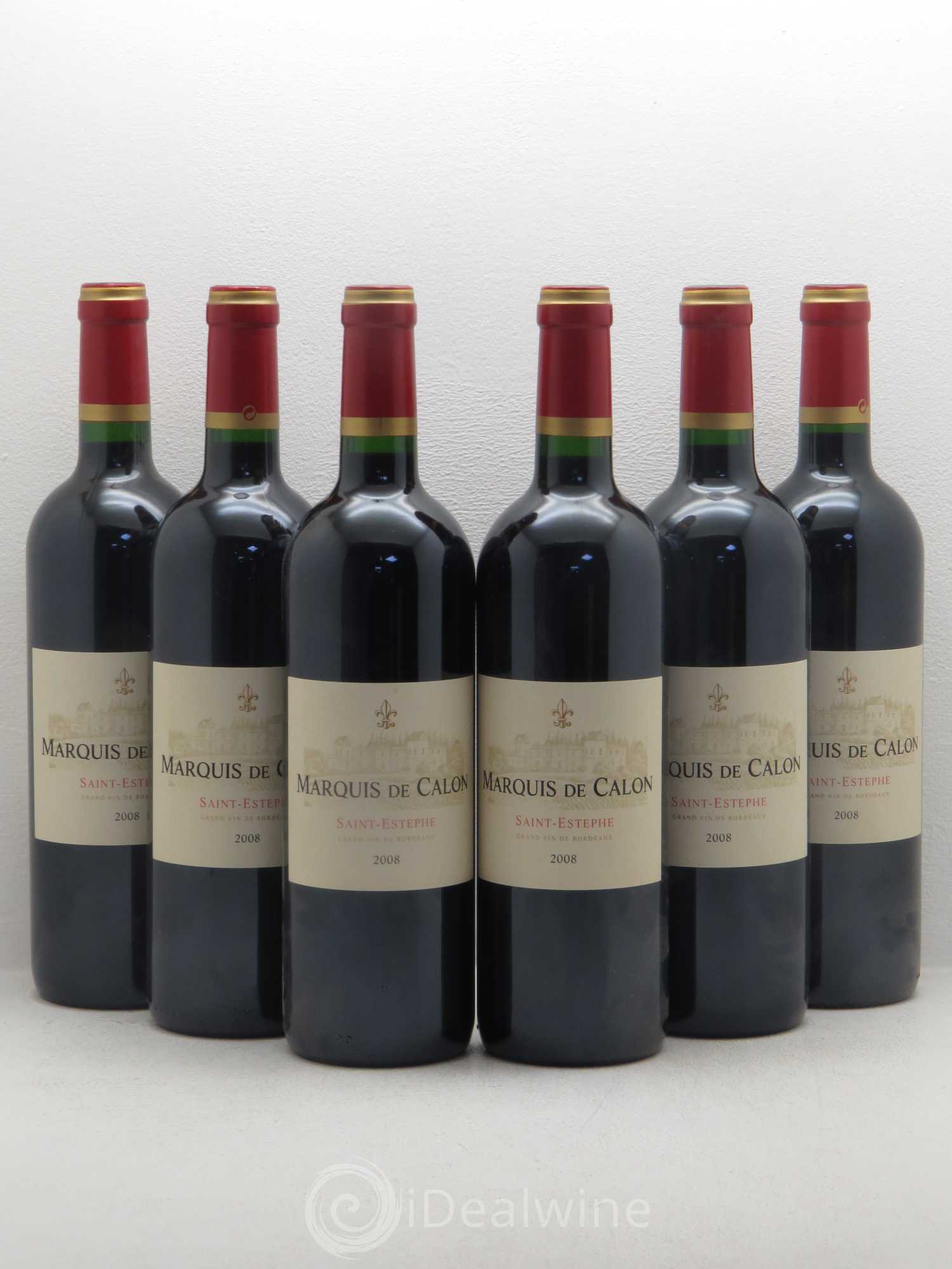 Saint-Estèphe Marquis de calon ségur 2008 - Posten von 6 Flaschen - 0