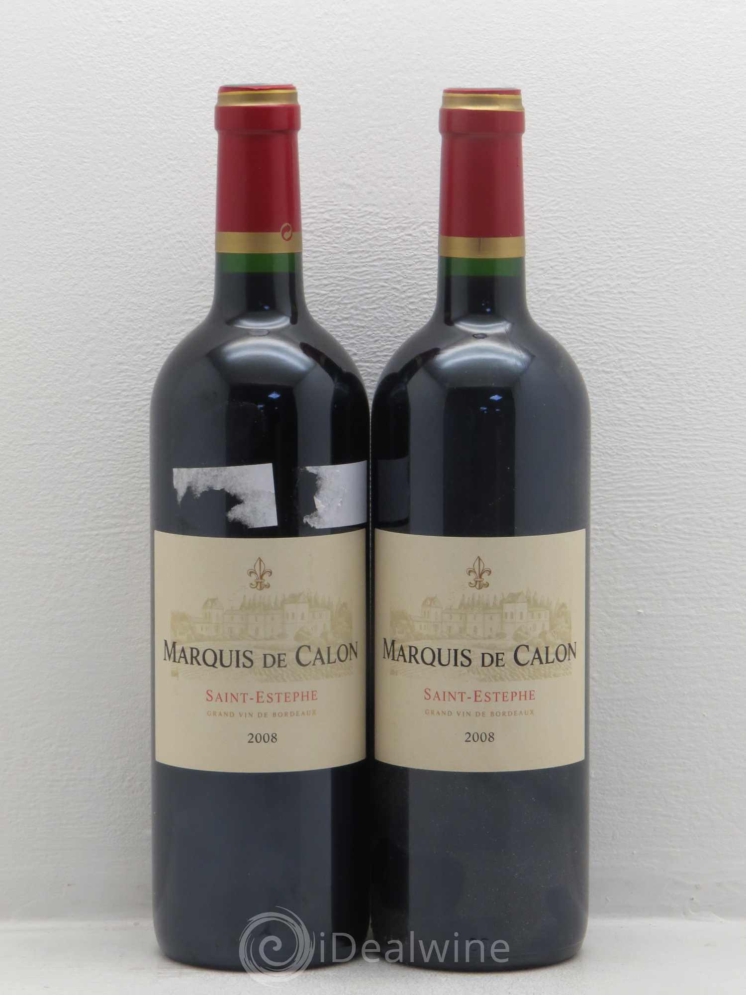 Saint-Estèphe Marquis de calon ségur 2008 - Posten von 2 Flaschen - 0
