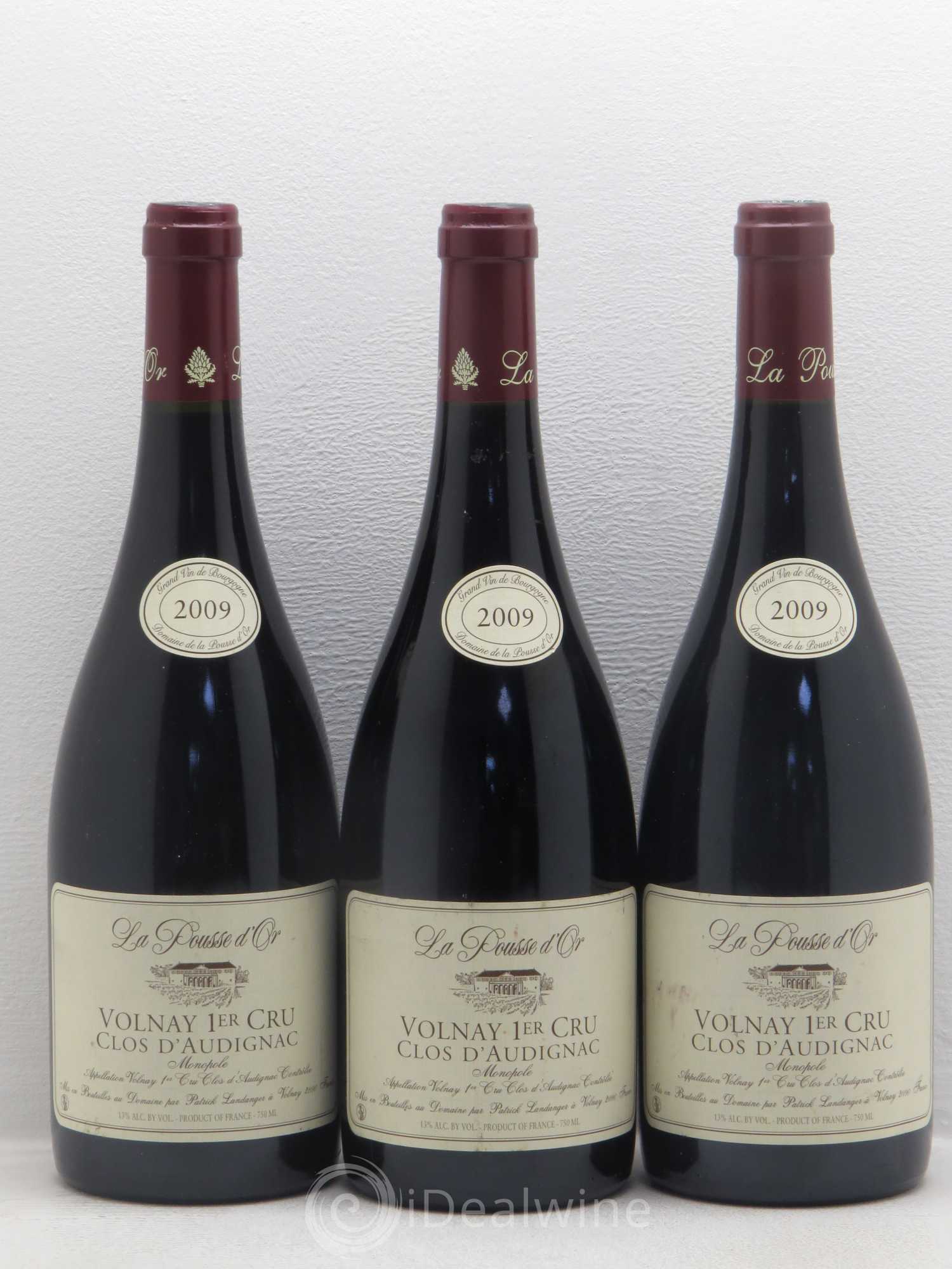Volnay 1er Cru Clos d'Audignac La Pousse d'Or (Domaine de) 2009 - Lot de 3 bouteilles - 0