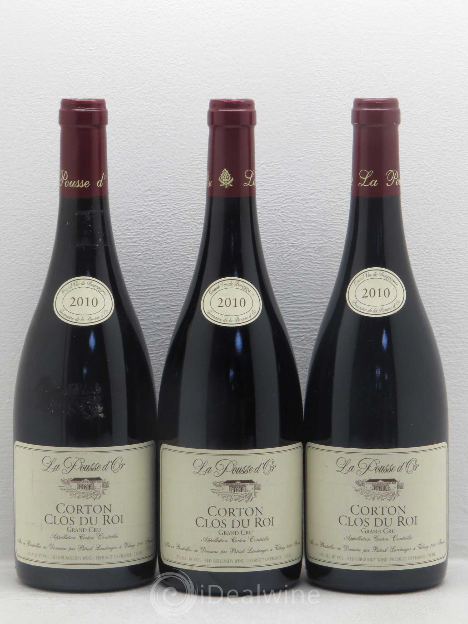 Corton Grand Cru Clos du Roi La Pousse d'Or (Domaine de) 2010 - Lot de 3 bouteilles - 0