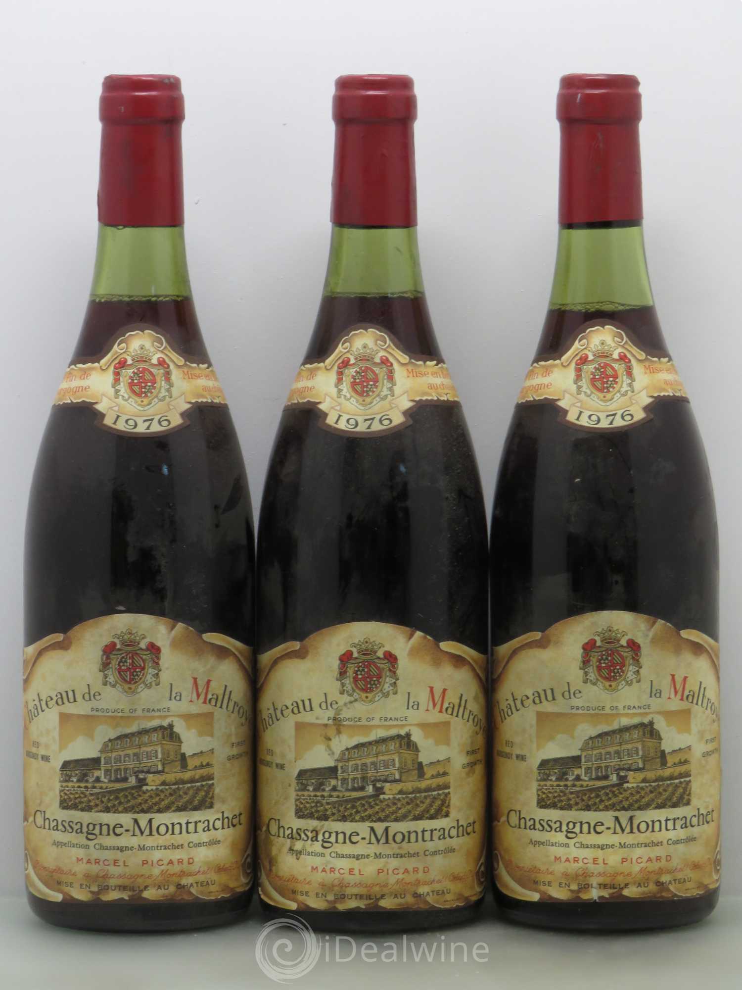 Chassagne-Montrachet Château de la Maltroye 1976 - Lot de 3 bouteilles - 0