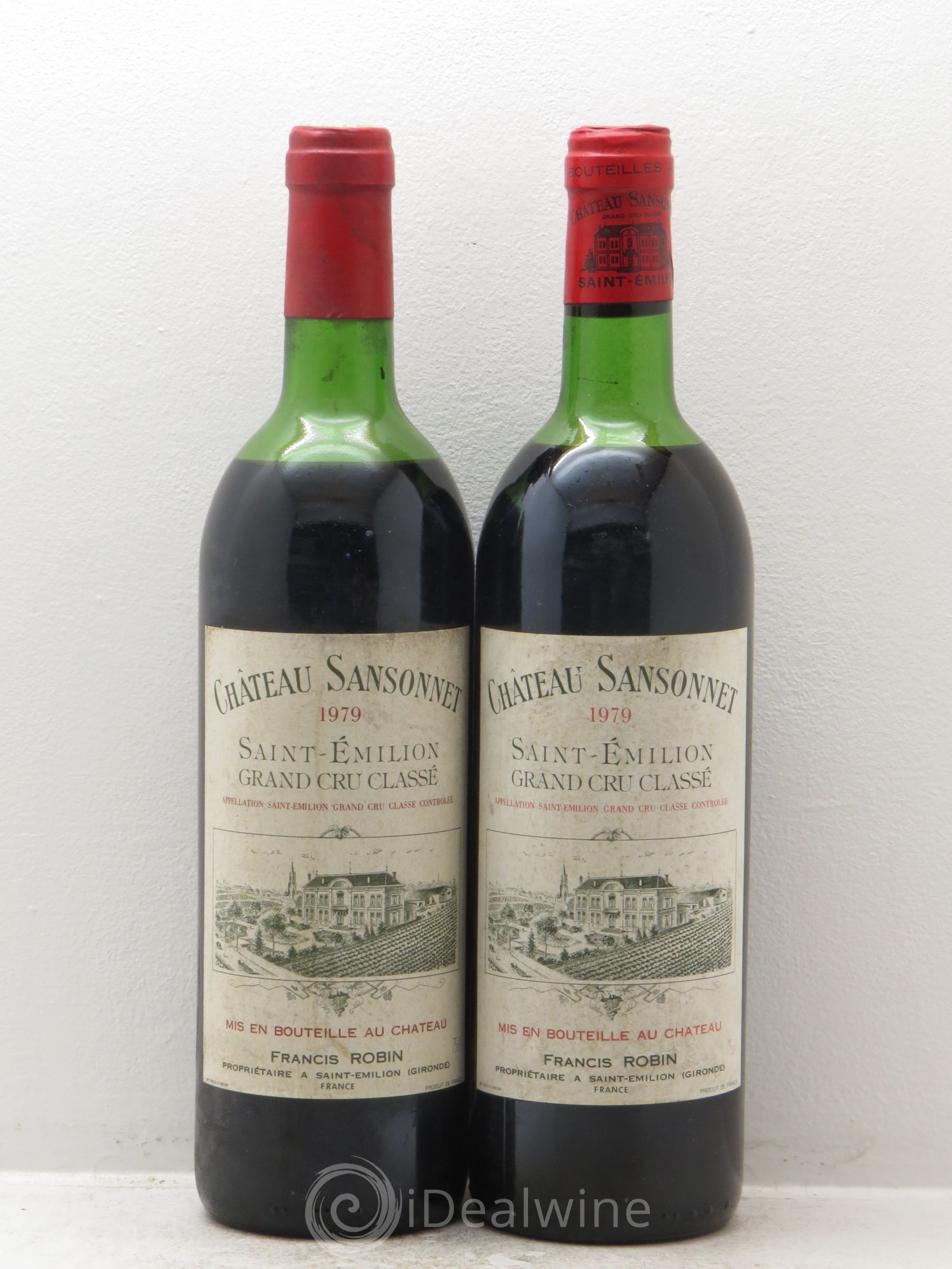 Château Sansonnet Grand Cru Classé 1979 - Lot de 2 bouteilles - 0